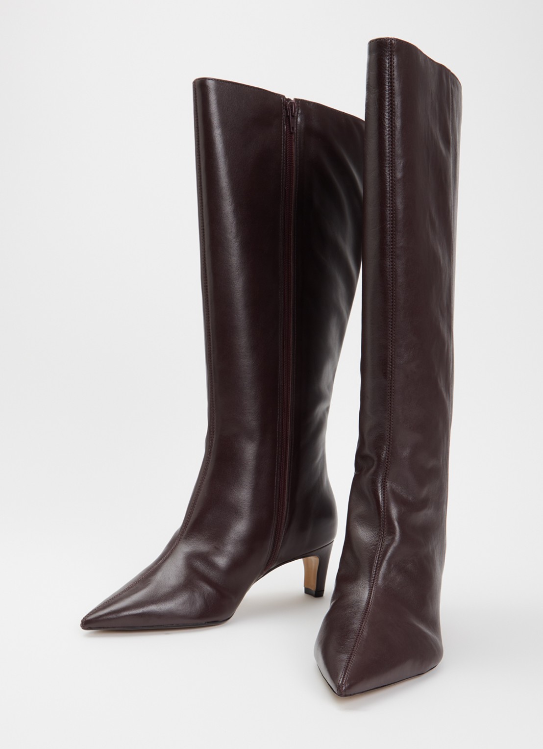 Dune London Smoulder laars van leer - detail 2 aubergine