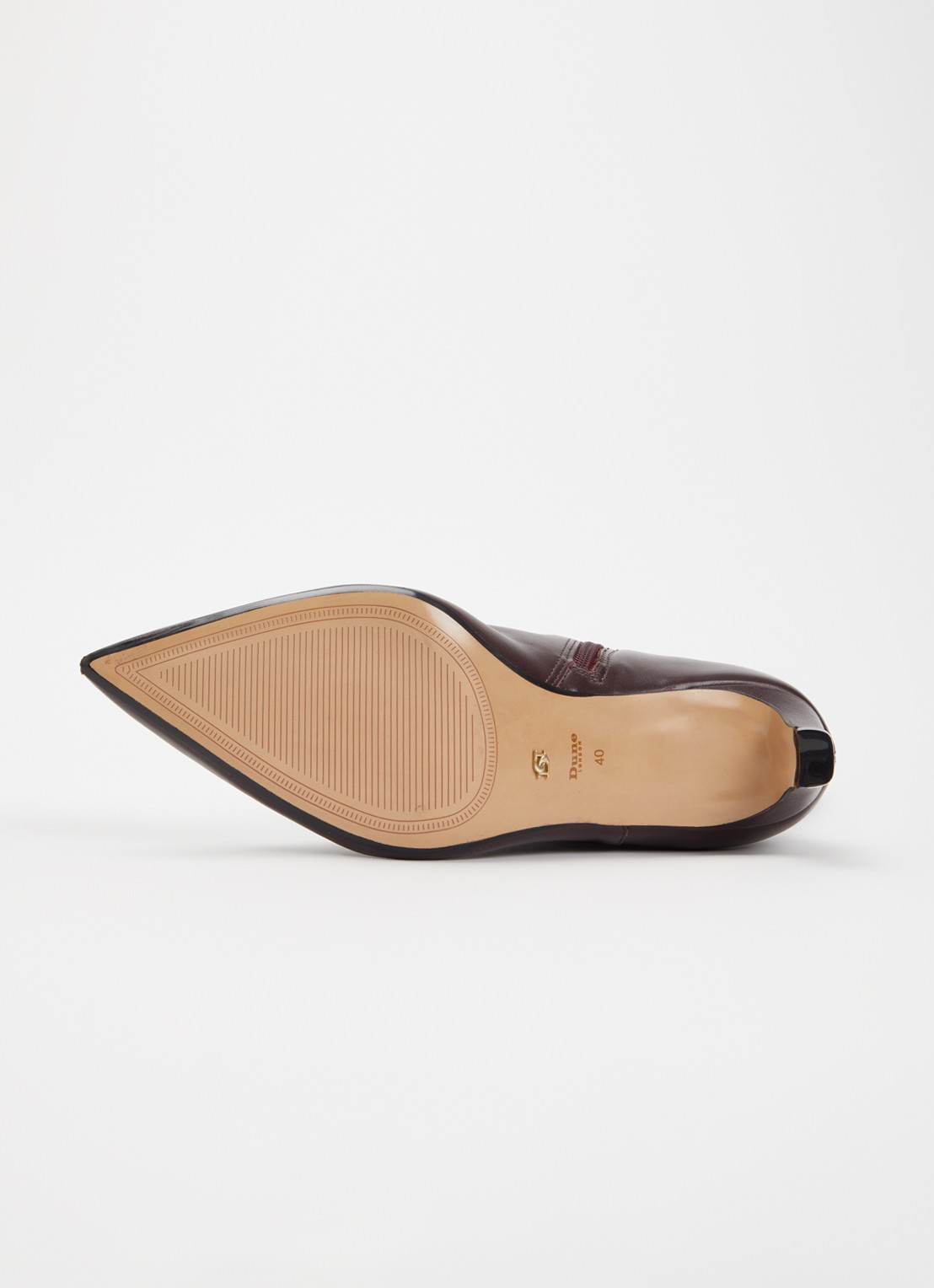 Dune London Smoulder laars van leer - detail 3 aubergine