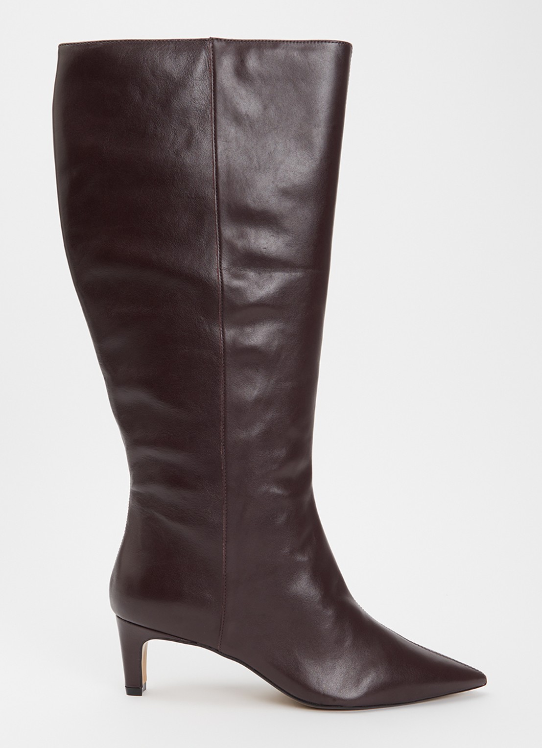 Dune London Smoulder laars van leer - voorkant 4 aubergine