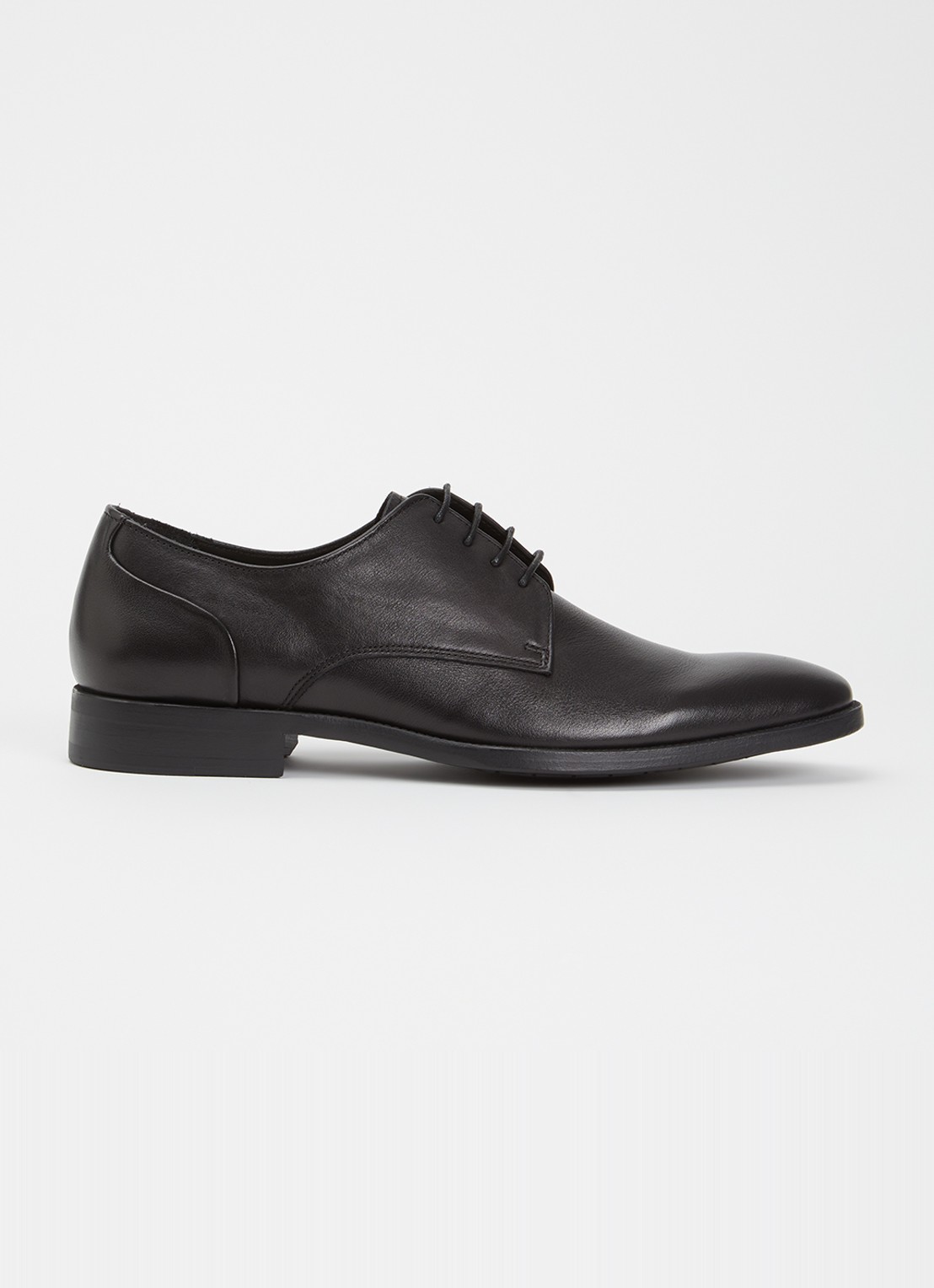 Dune London Sole veterschoen van leer - voorkant zwart