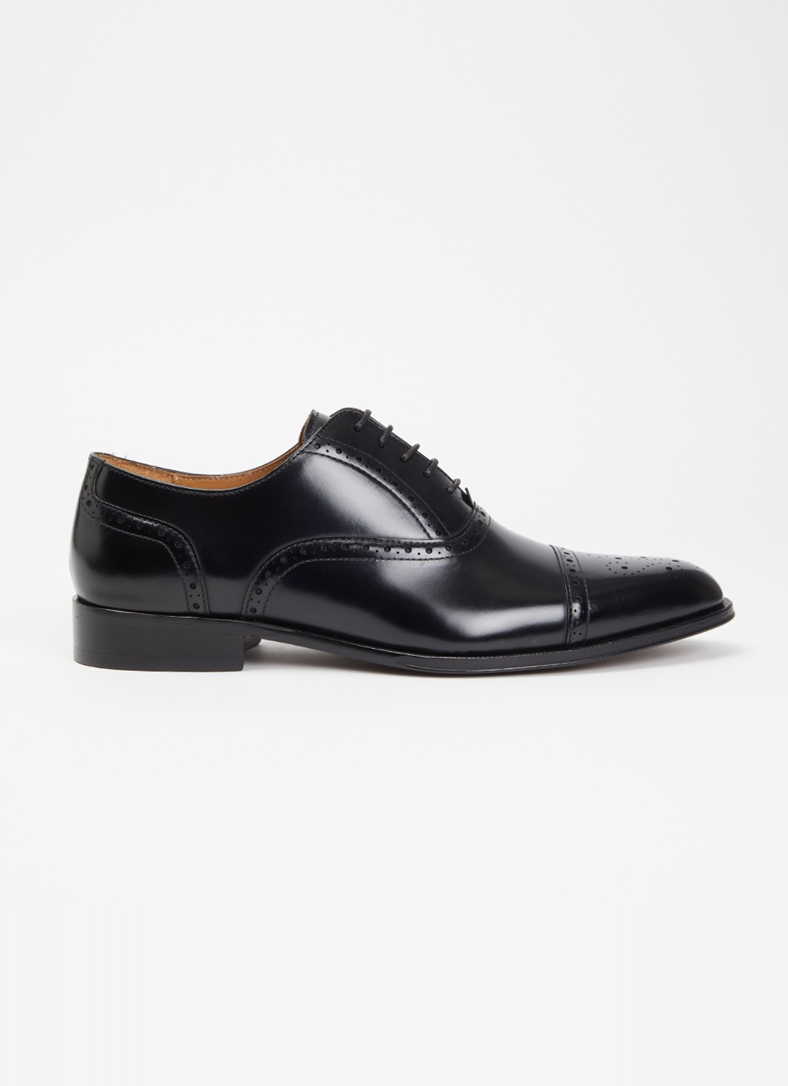 Dune London Soliders brogue van leer - voorkant 5 zwart