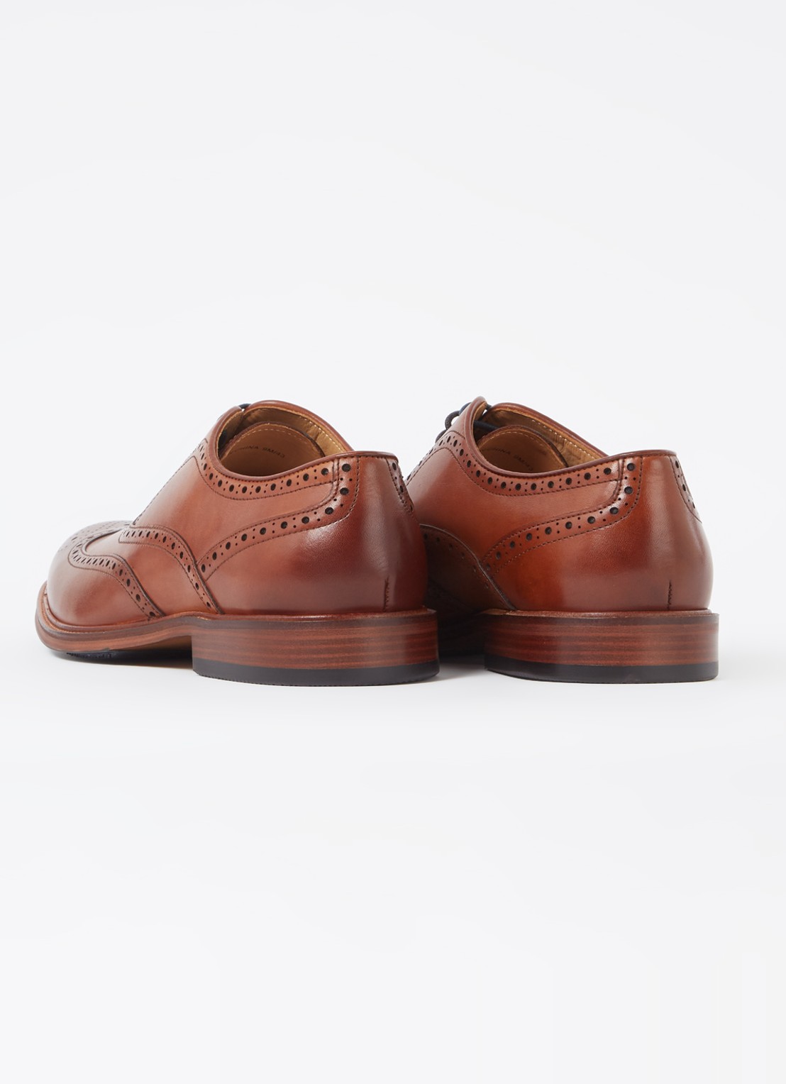 Dune London Solihull brogue van leer  - detail 3 hazelnootbruin