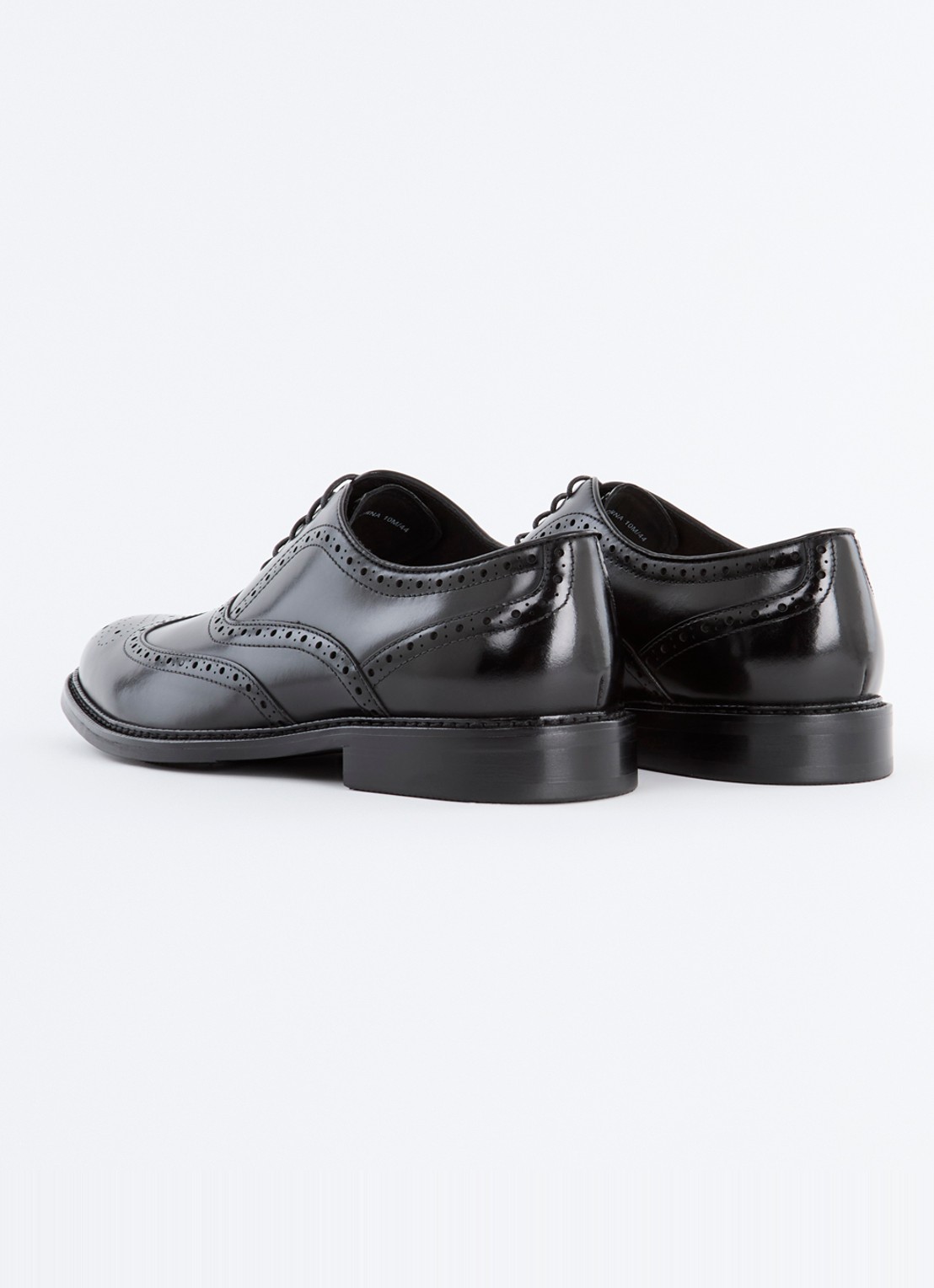 Dune London Solihull brogue van leer  - achterkant 2 zwart