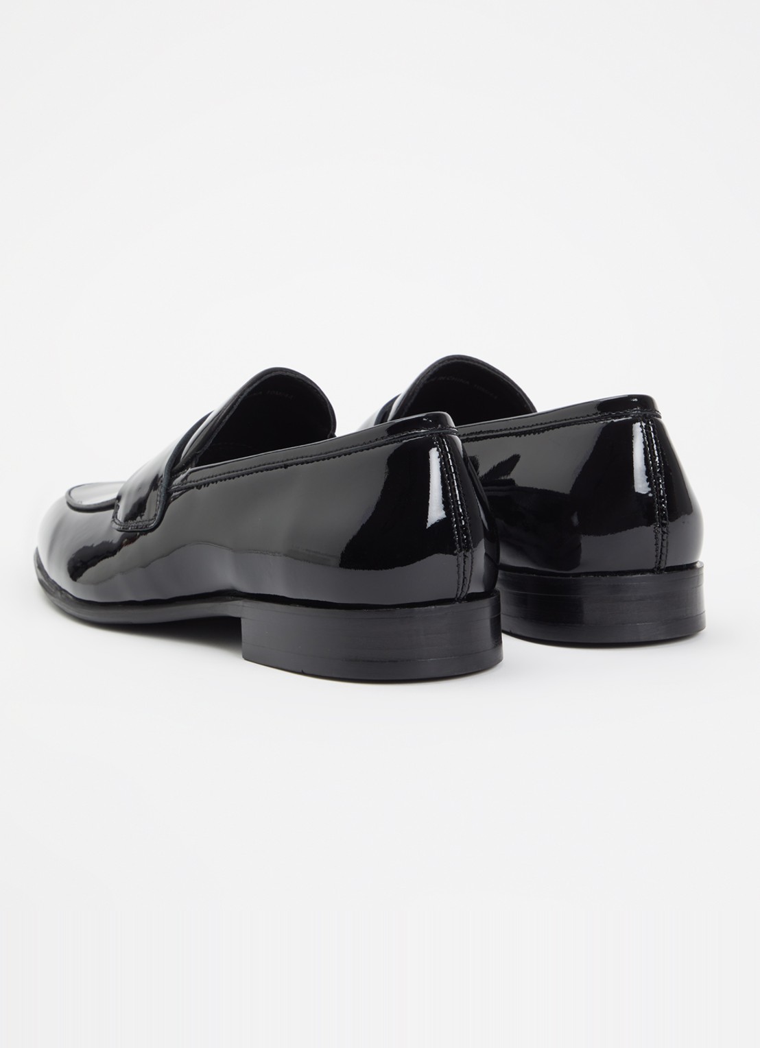 Dune London Spin loafer van lakleer - achterkant zwart