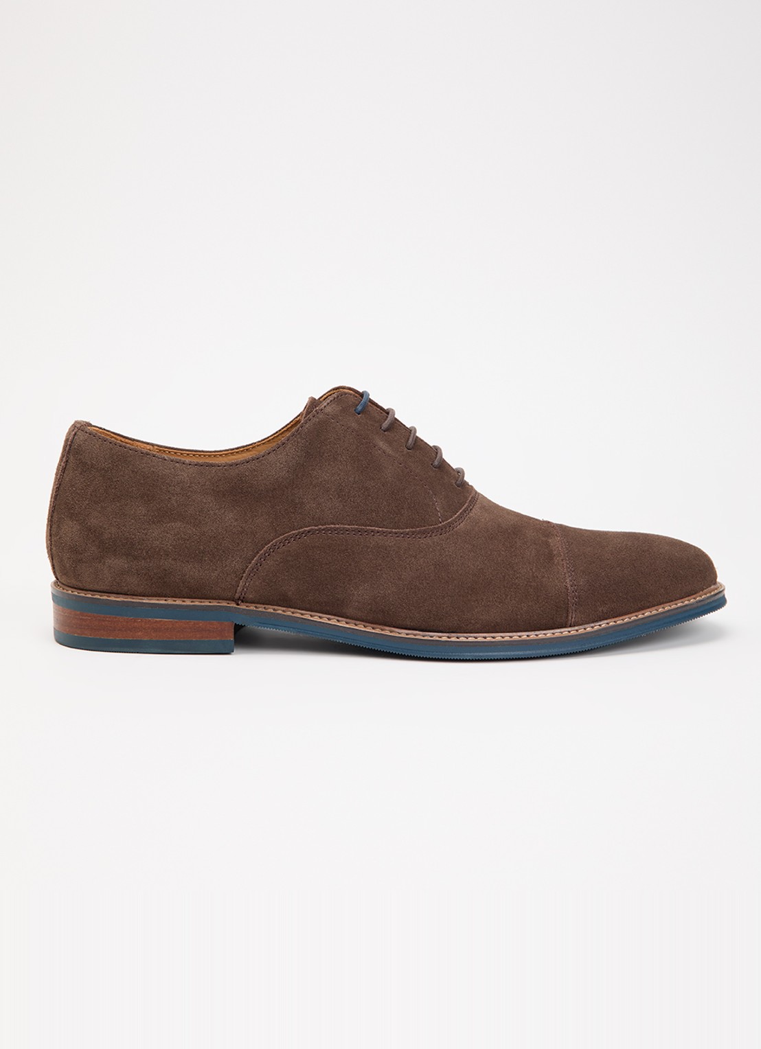 Dune London Stanlakes veterschoen van leer  - voorkant 5 bruin