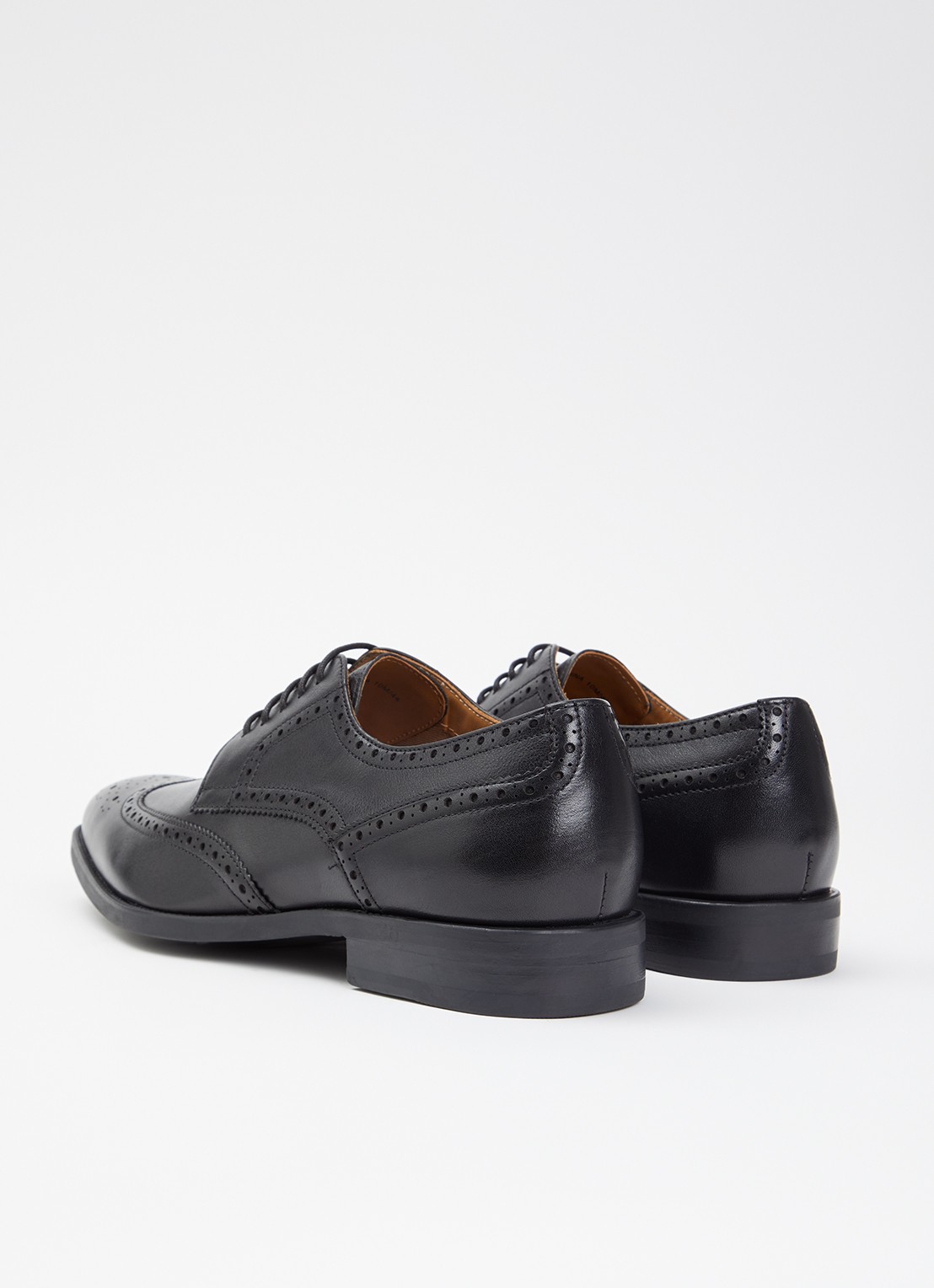 Dune London Sunni brogue van leer - achterkant zwart