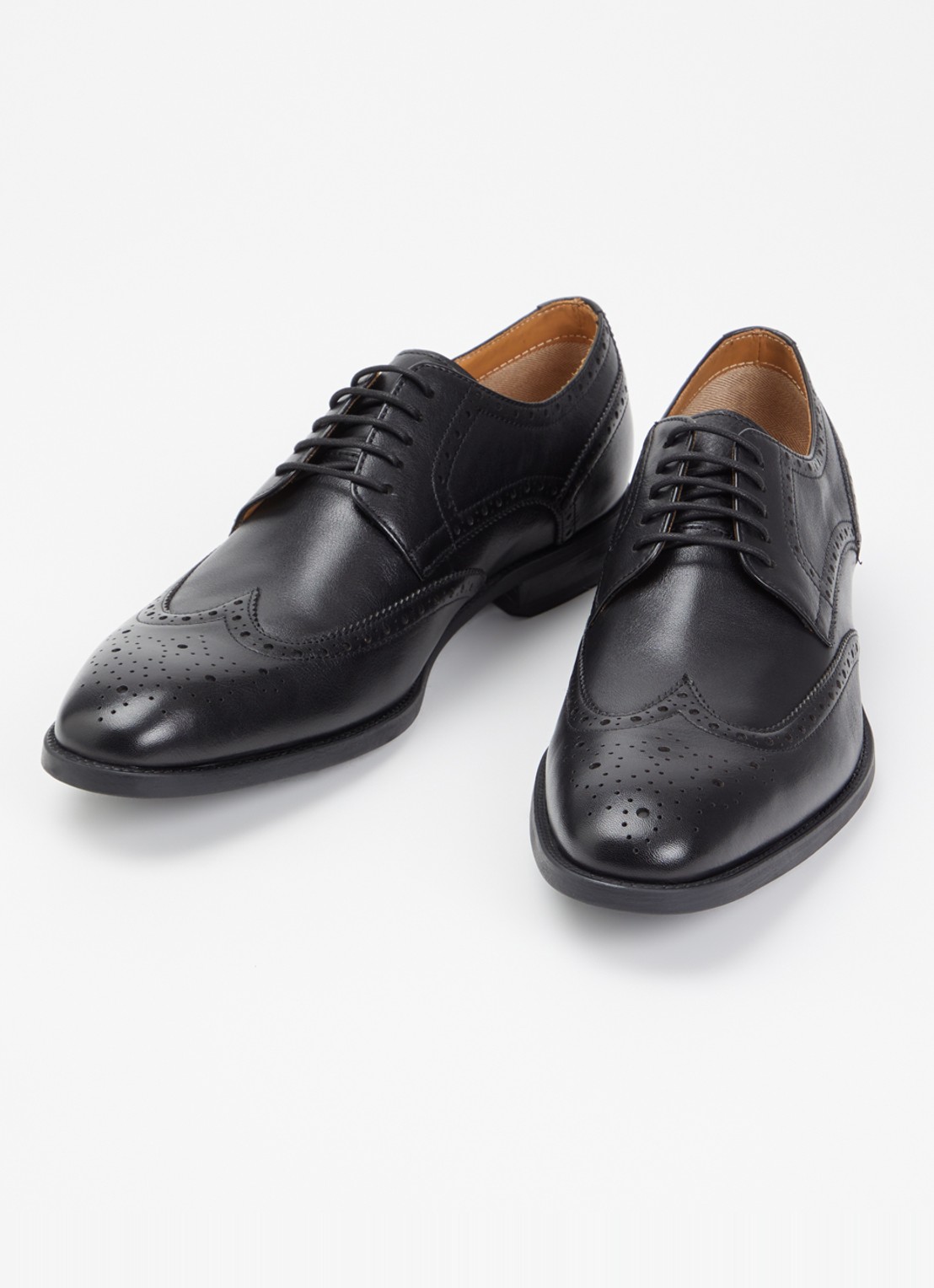 Dune London Sunni brogue van leer - detail 2 zwart