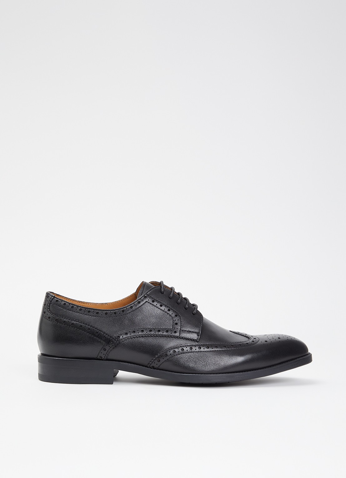 Dune London Sunni brogue van leer - voorkant 5 zwart