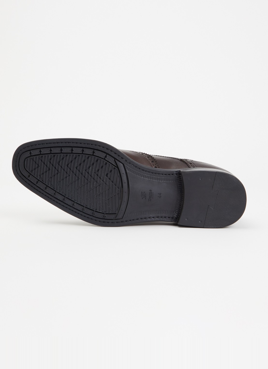 Dune London Sunni Wide Fit brogue van leer  - detail 5 donkerbruin