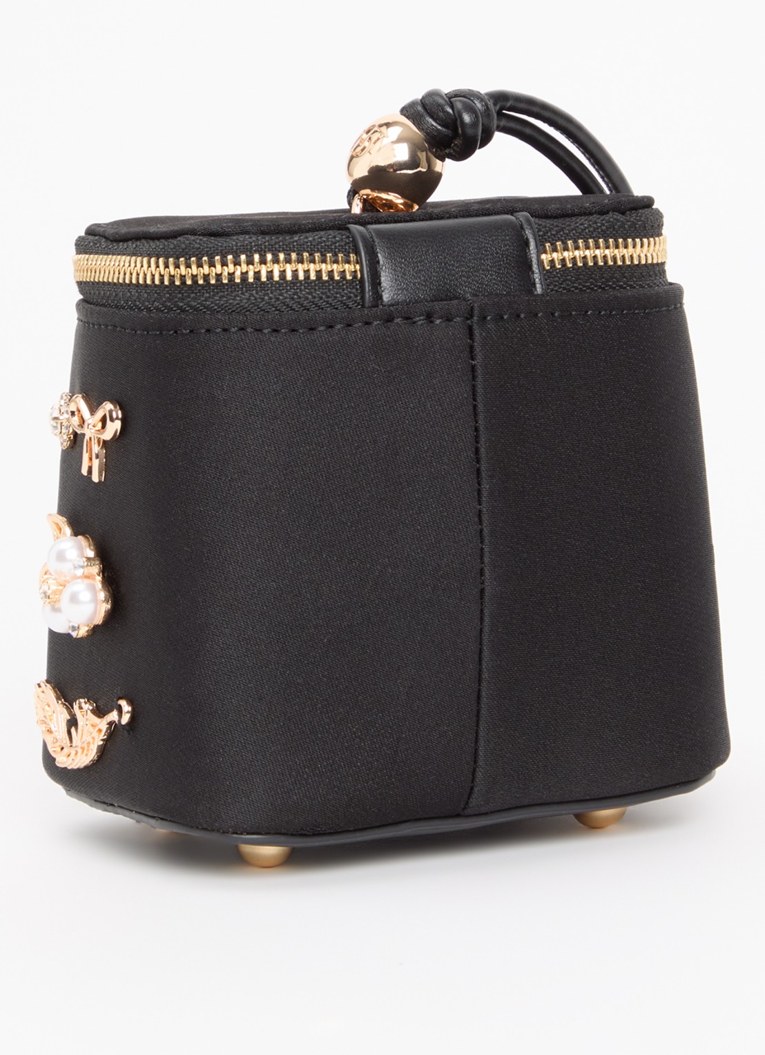 Dune London Surround make-up tas - achterkant 4 diepzwart