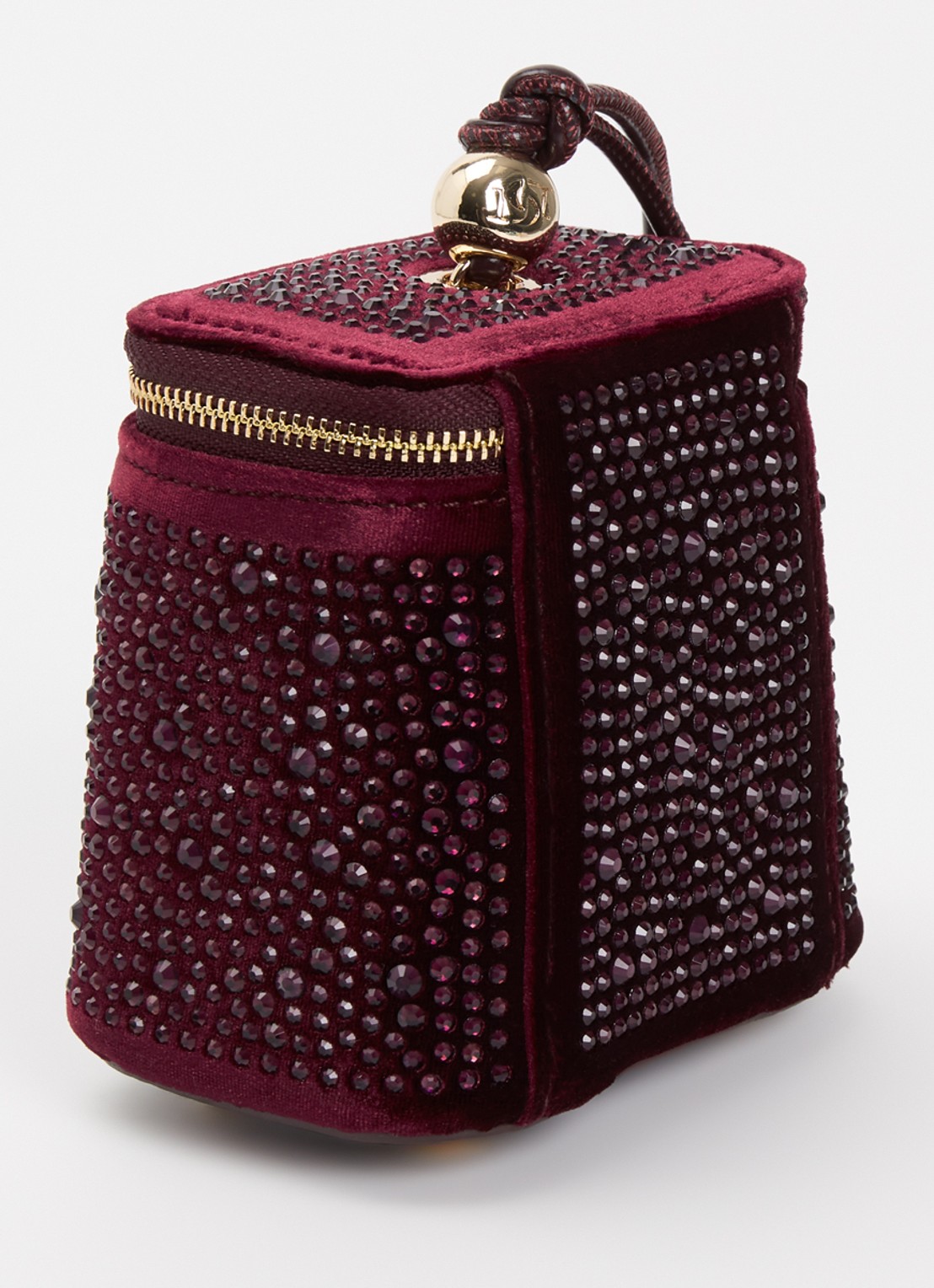 Dune London Surround make-up tas - achterkant 2 bordeauxrood