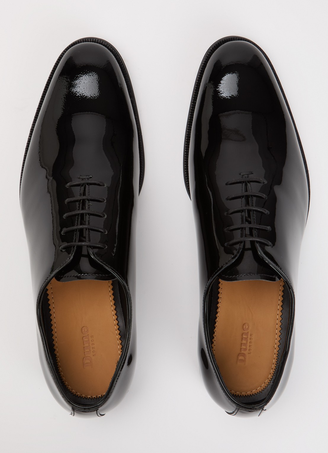 Dune London Sylvester veterschoen van leer - detail 2 zwart