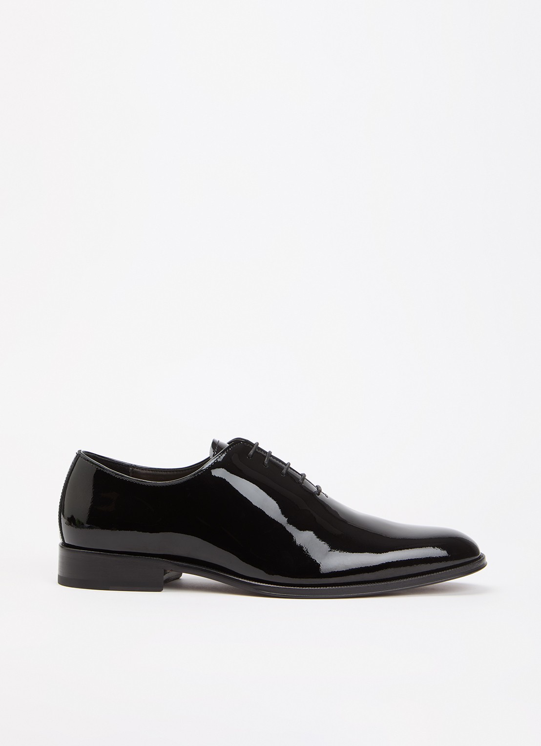 Dune London Sylvester veterschoen van leer - voorkant 4 zwart