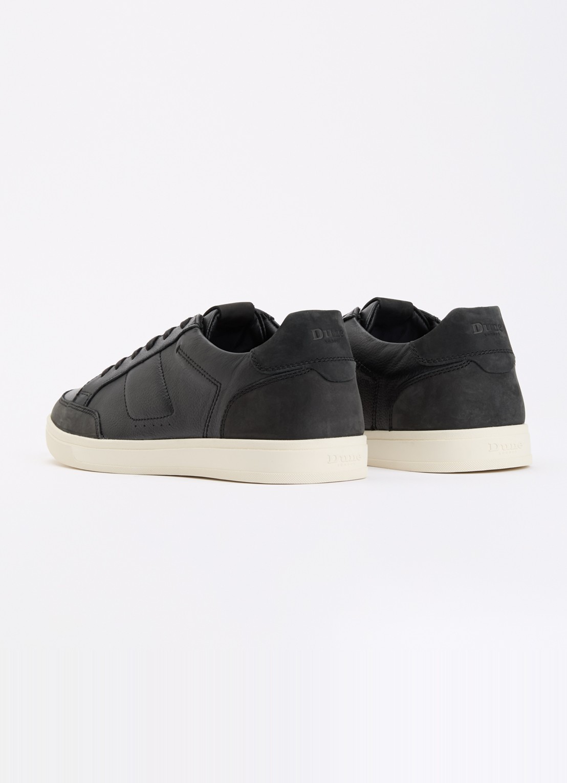 Dune London Tabor sneaker van leer - achterkant zwart