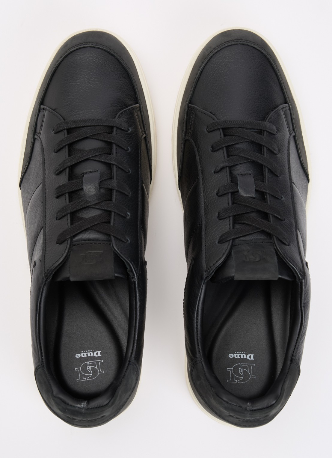 Dune London Tabor sneaker van leer - detail 3 zwart