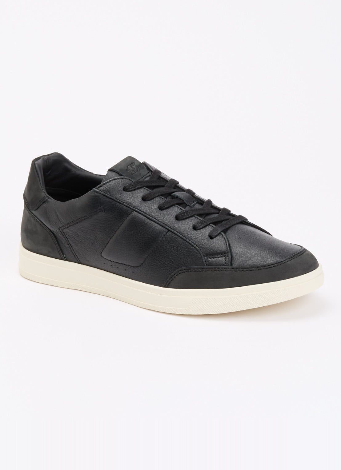 Dune London Tabor sneaker van leer - voorkant 5 zwart