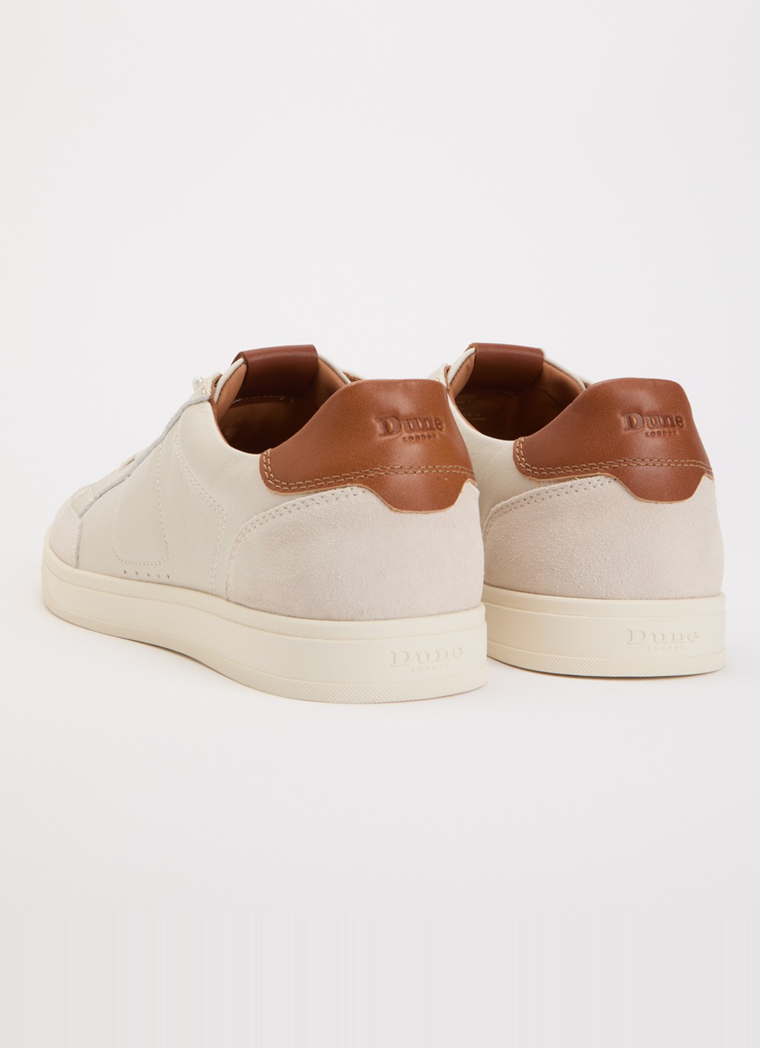 Dune London Tabor sneaker van leer - achterkant wit