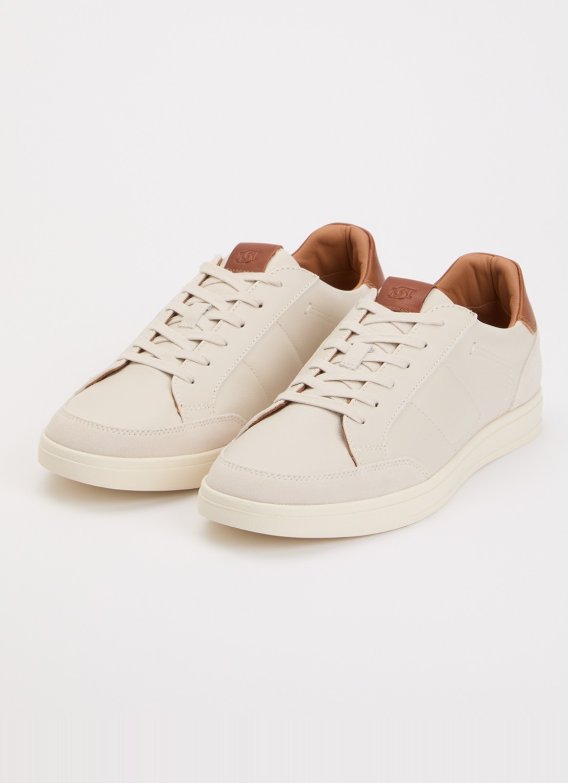 Dune London Tabor sneaker van leer - detail 3 wit