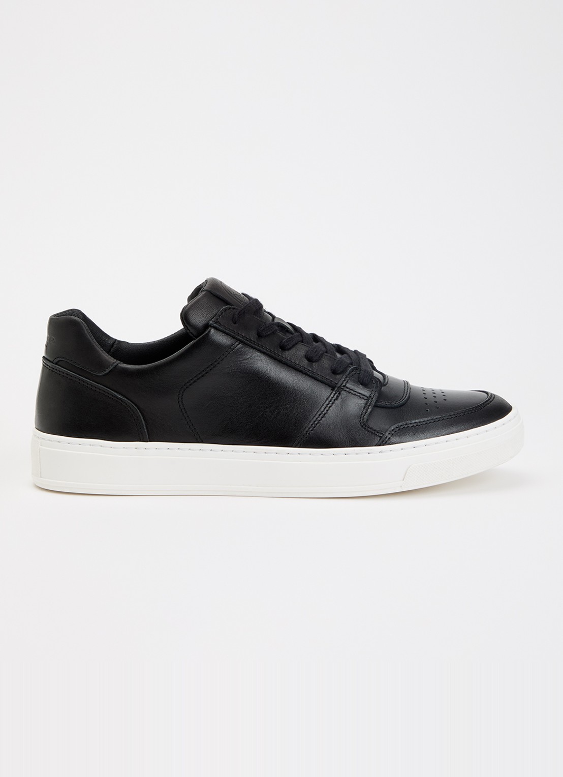 Dune London Tawly sneaker van leer met details van suède - voorkant 2 zwart