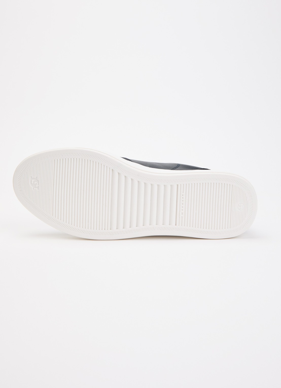 Dune London Tawly sneaker van leer met details van suède - detail 4 donkerblauw