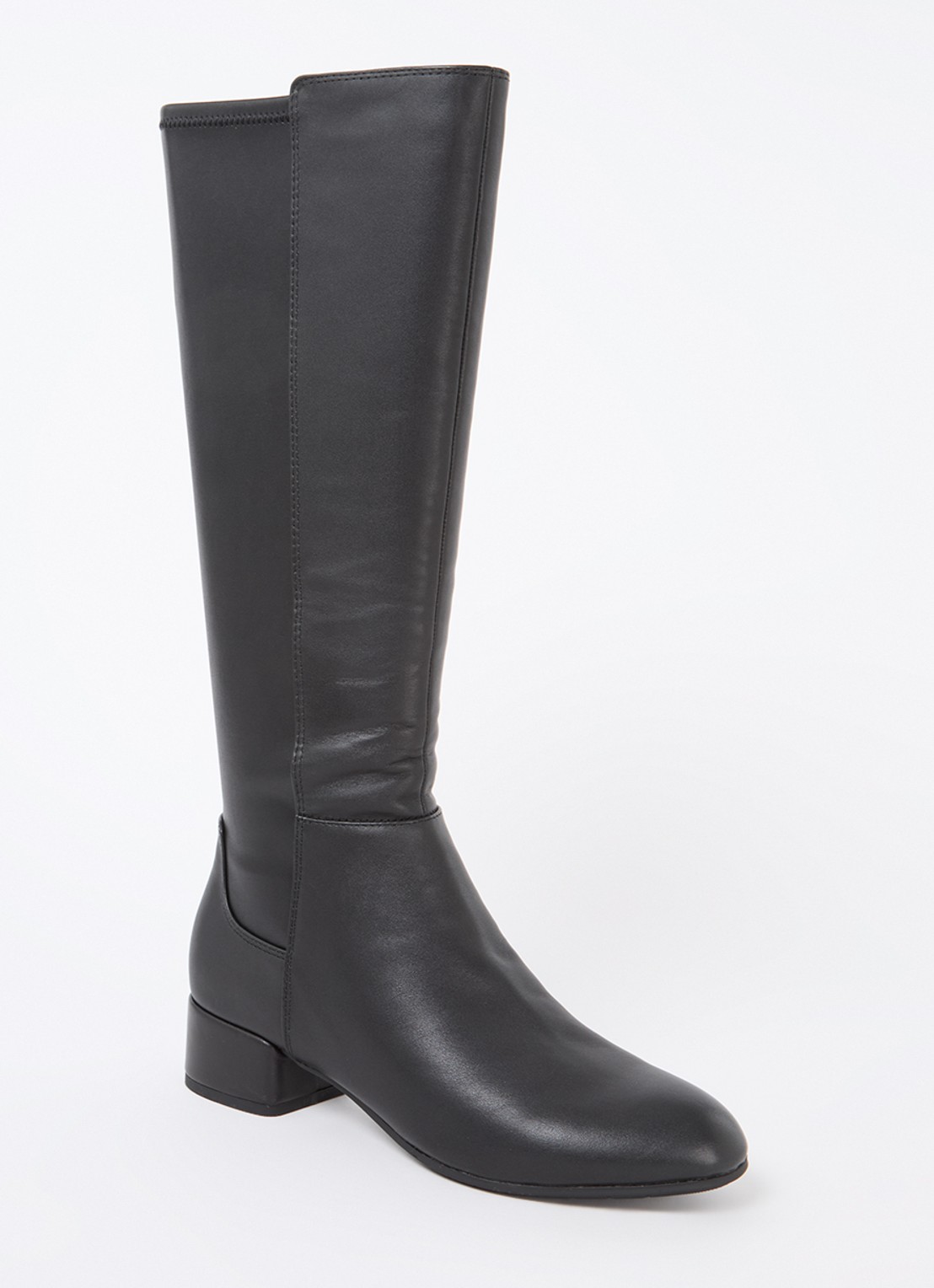 Dune London Tayla laars van leer - voorkant 4 zwart