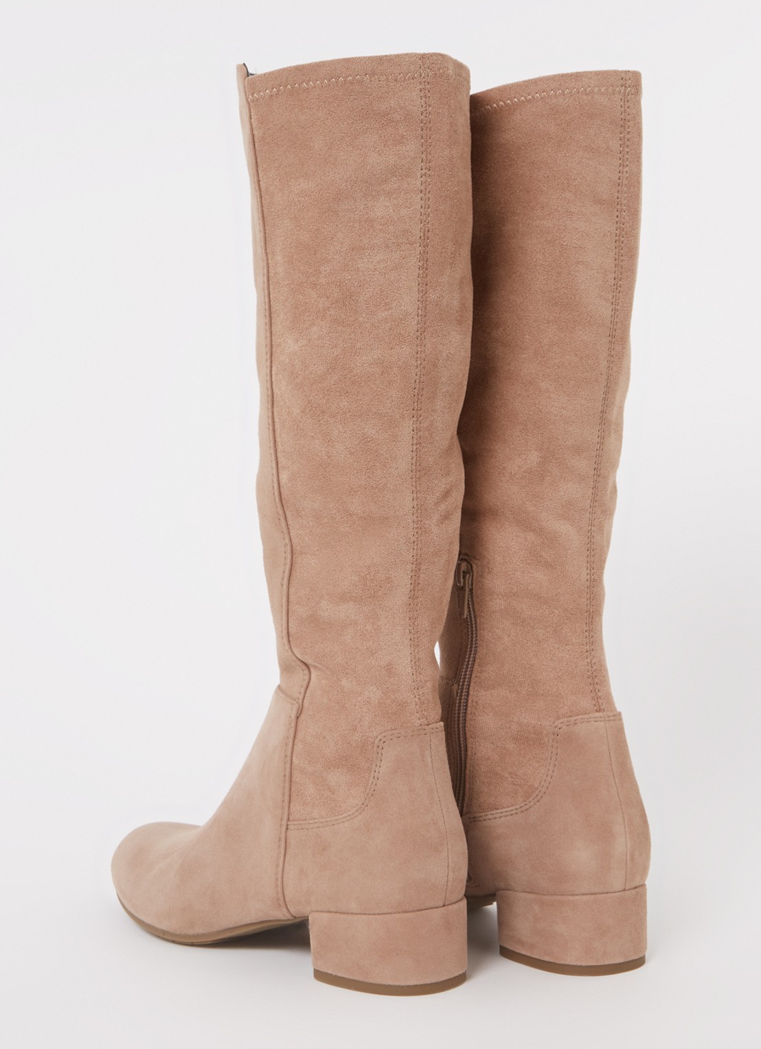 Dune London Tayla laars van suède - achterkant camel