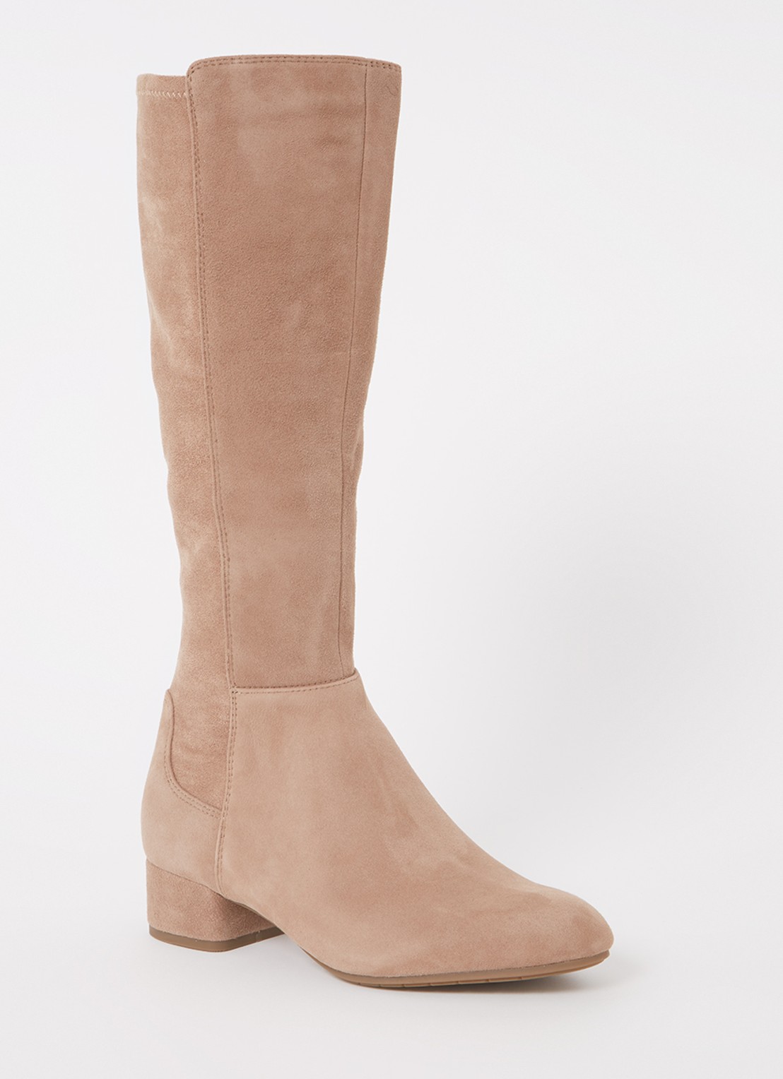 Dune London Tayla laars van suède - voorkant 2 camel