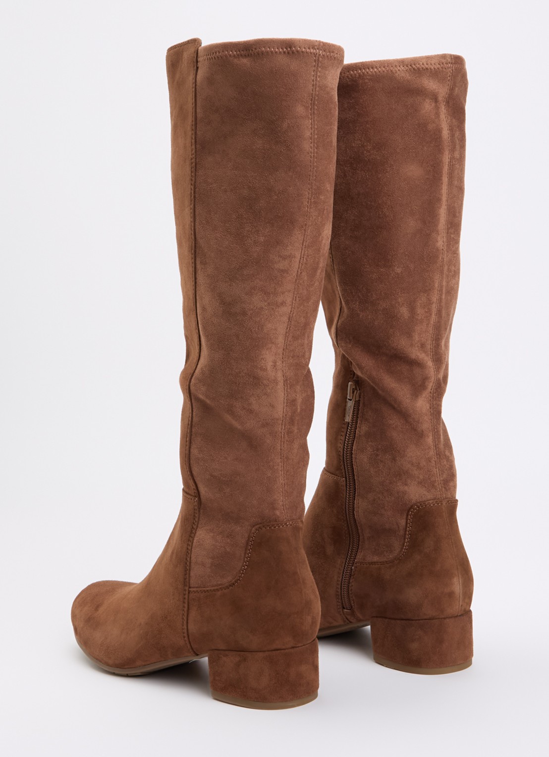 Dune London Tayla laars van suède - achterkant 2 cognac