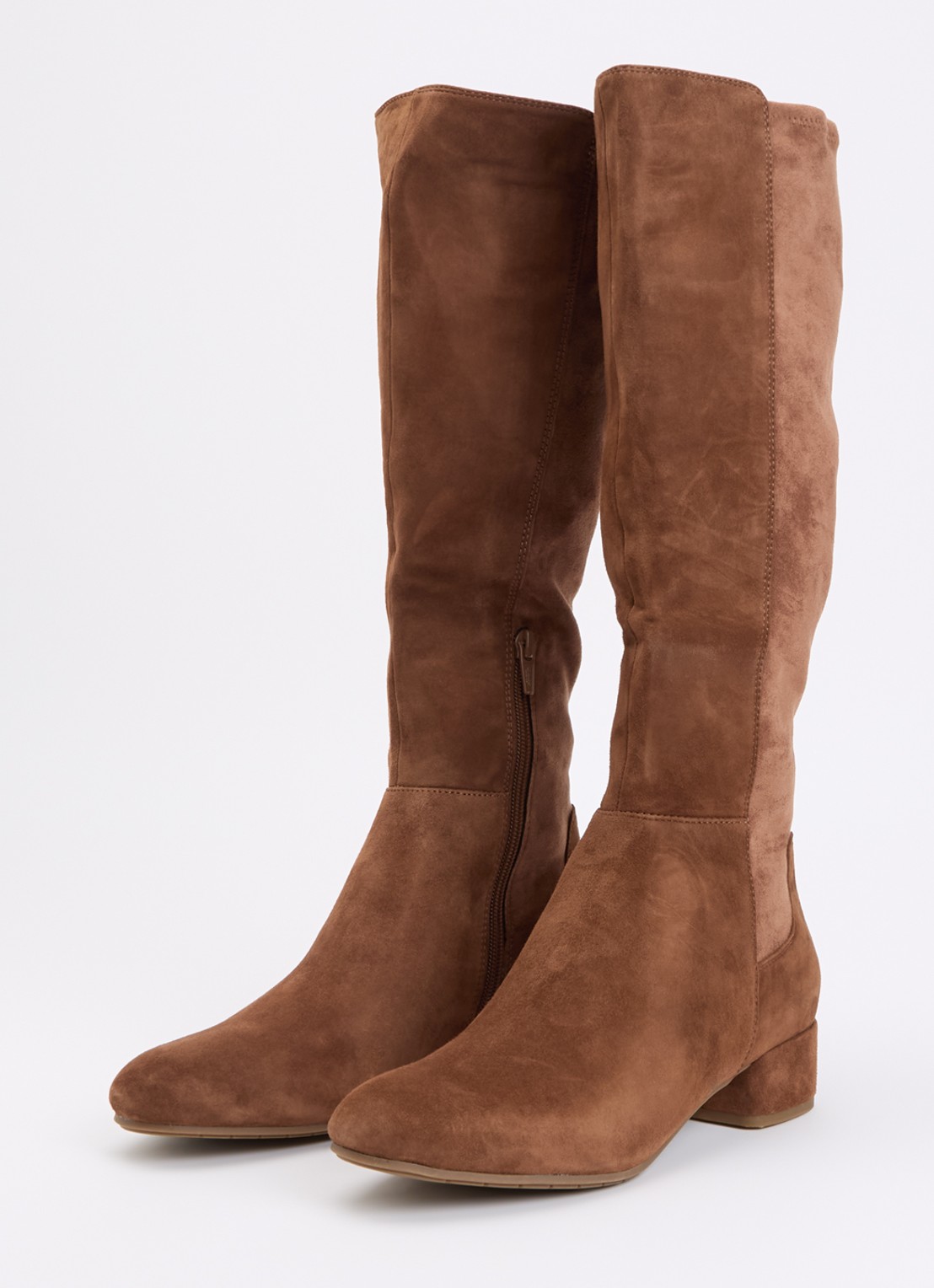 Dune London Tayla laars van suède - detail 3 cognac