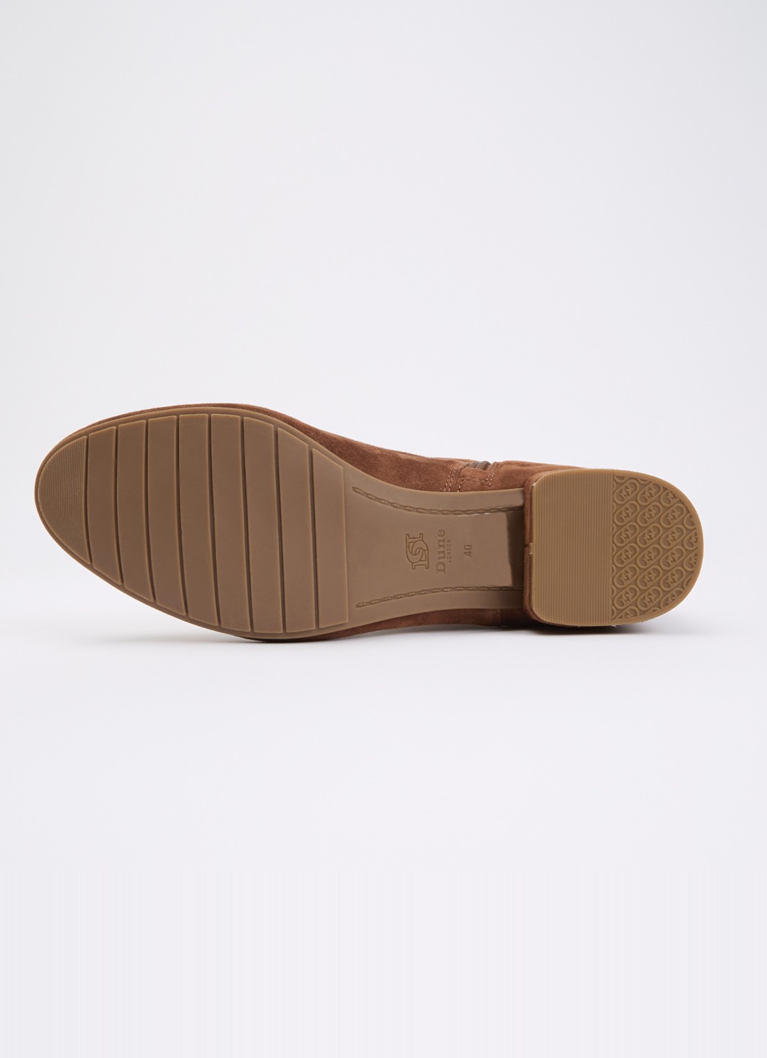 Dune London Tayla laars van suède - detail 4 cognac