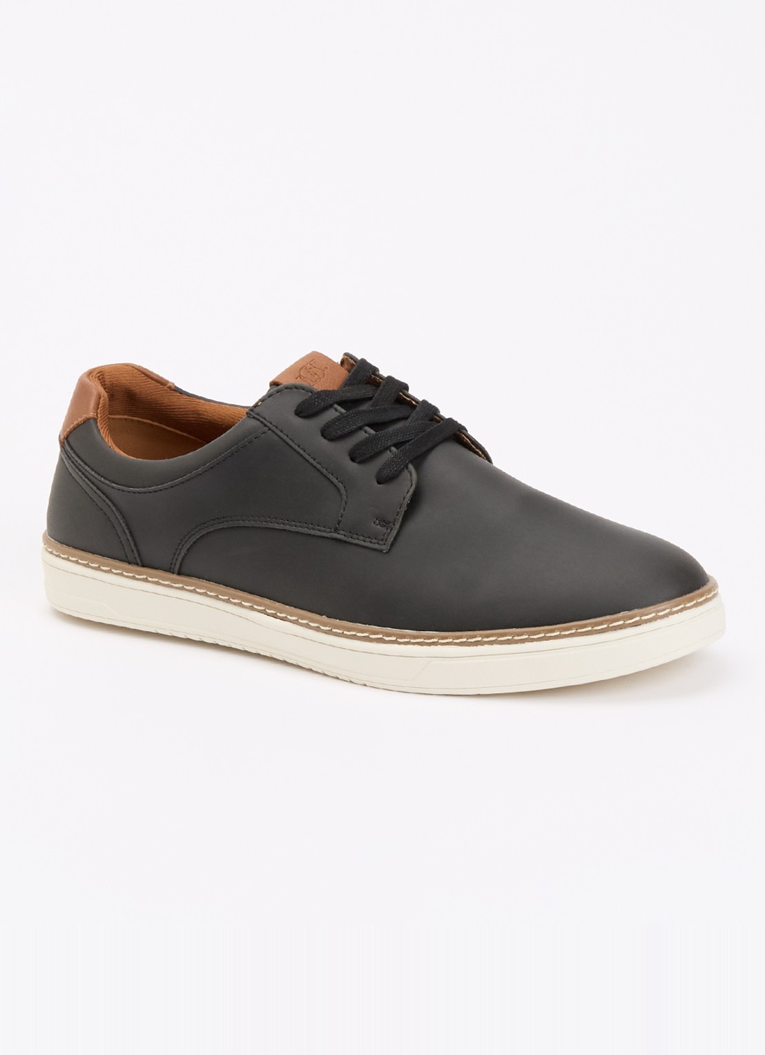 Dune London Teppy veterschoen - voorkant 4 zwart