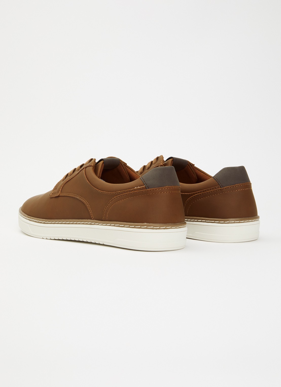 Dune London Teppy veterschoen - achterkant 2 bruin