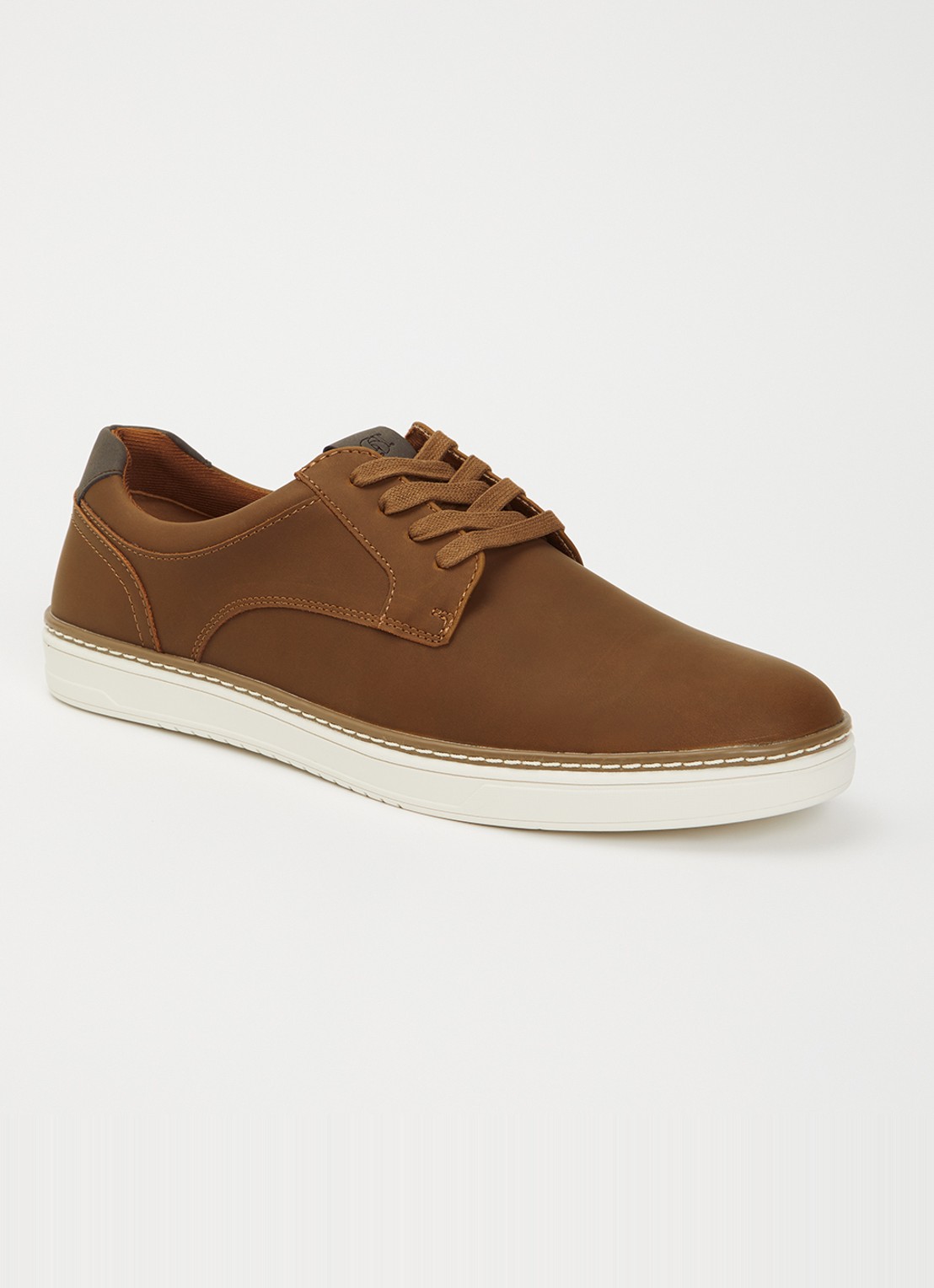 Dune London Teppy veterschoen - voorkant bruin