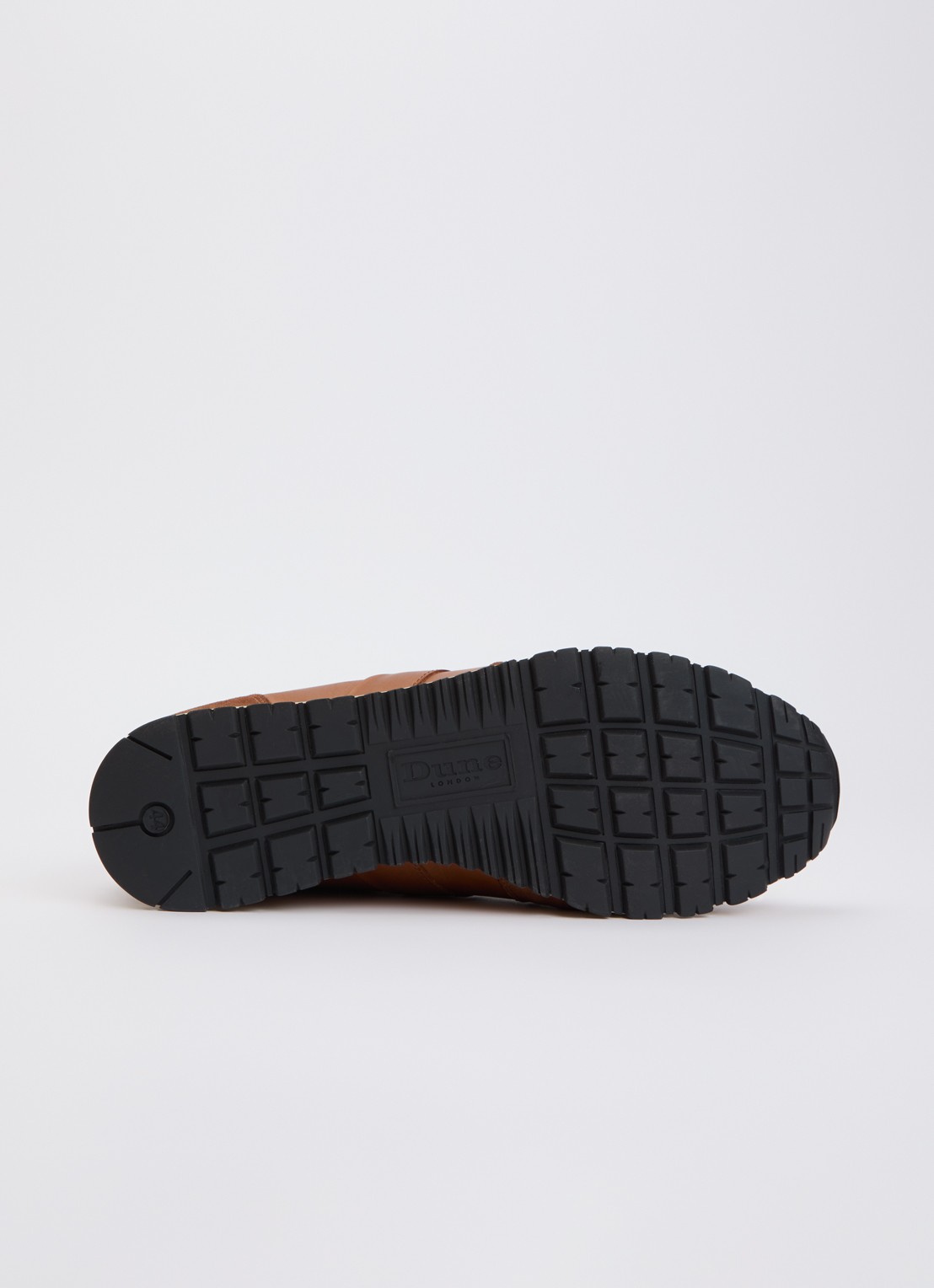 Dune London Thame sneaker van leer met ritsdetail  - detail 4 bruin