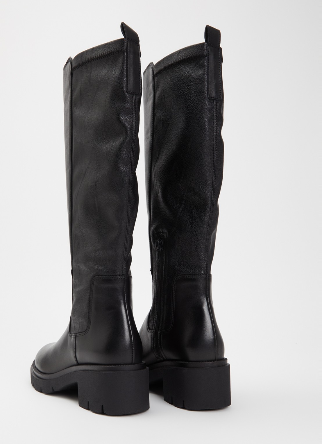 Dune London Toni bikerboot van leer - achterkant 4 zwart
