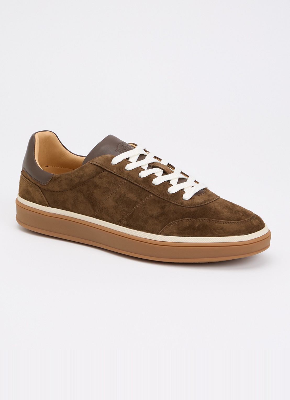 Dune London Tony sneaker van suède - voorkant 5 bruin