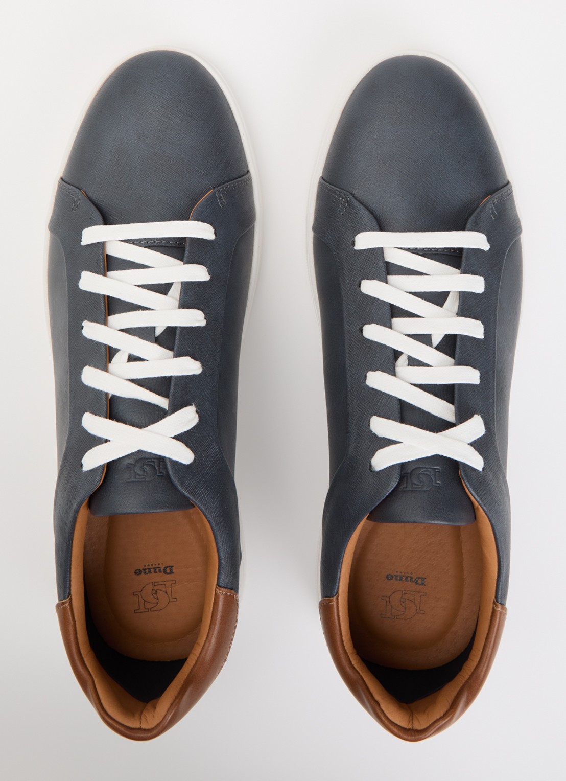 Dune London Traces sneaker - detail 3 donkerblauw