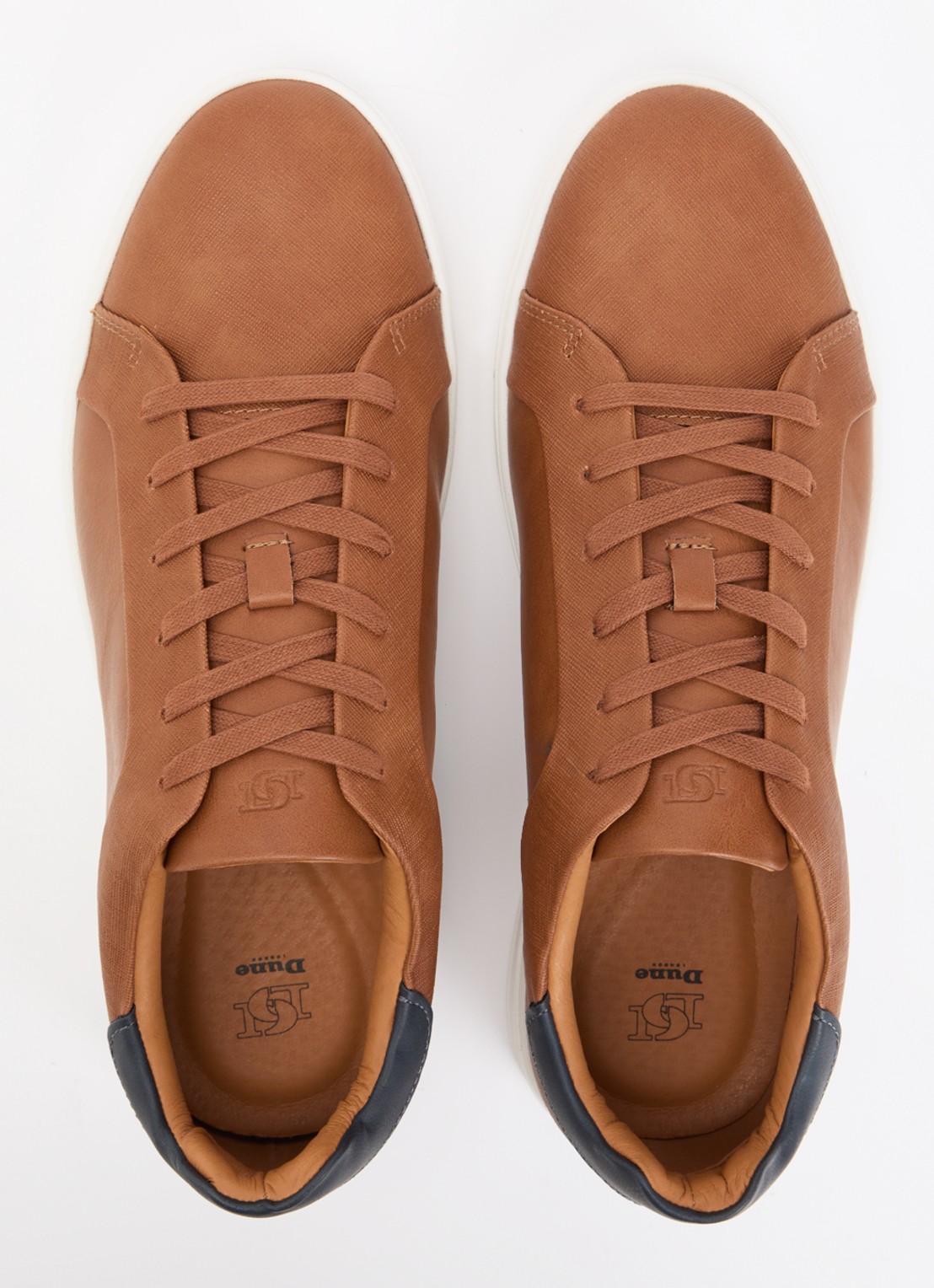 Dune London Traces sneaker - detail 4 oranjebruin