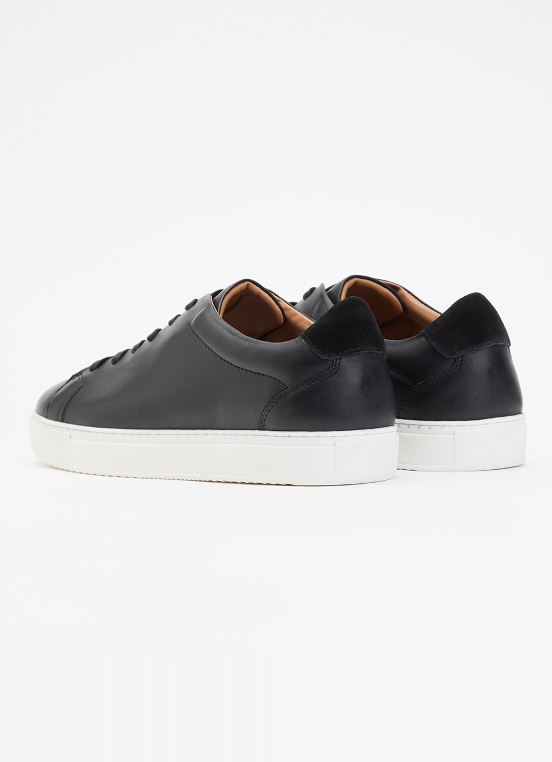 Dune London Trevons sneaker van leer  - achterkant 5 zwart