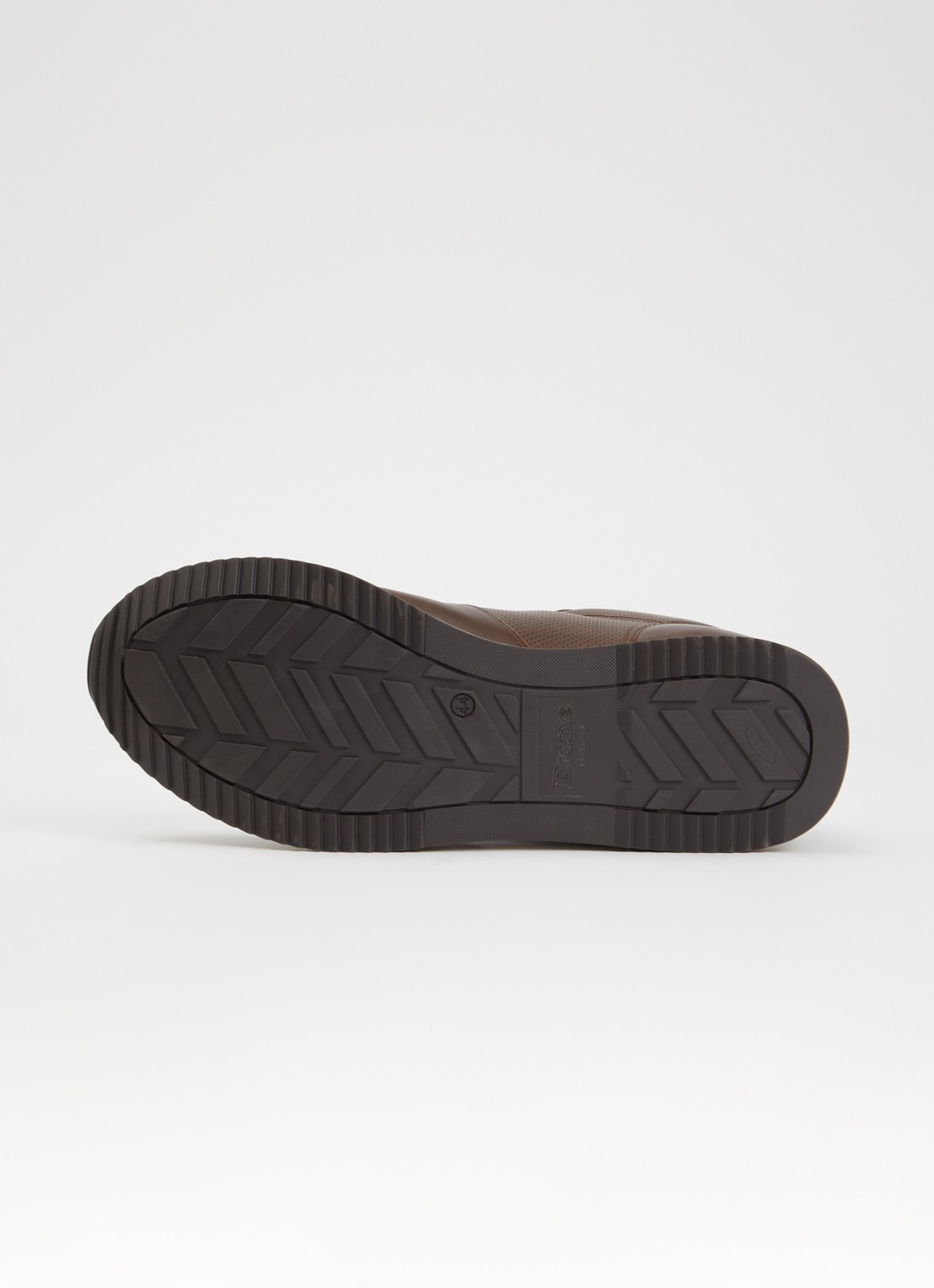 Dune London Trilogy sneaker van leer - detail 5 donkerbruin