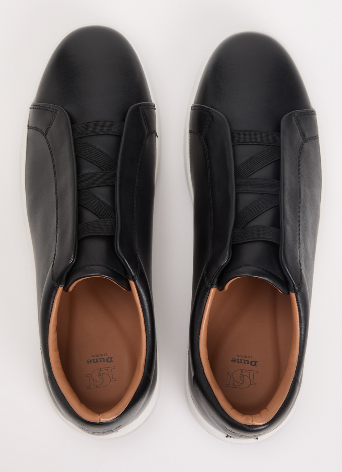 Dune London Troys sneaker van leer - detail 4 zwart