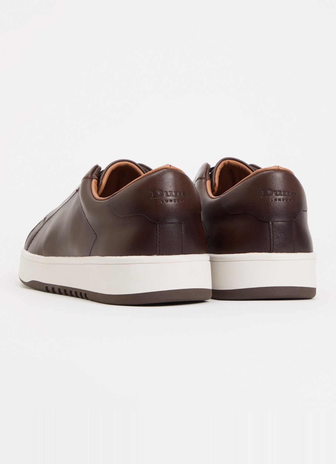 Dune London Troys sneaker van leer - achterkant bruin