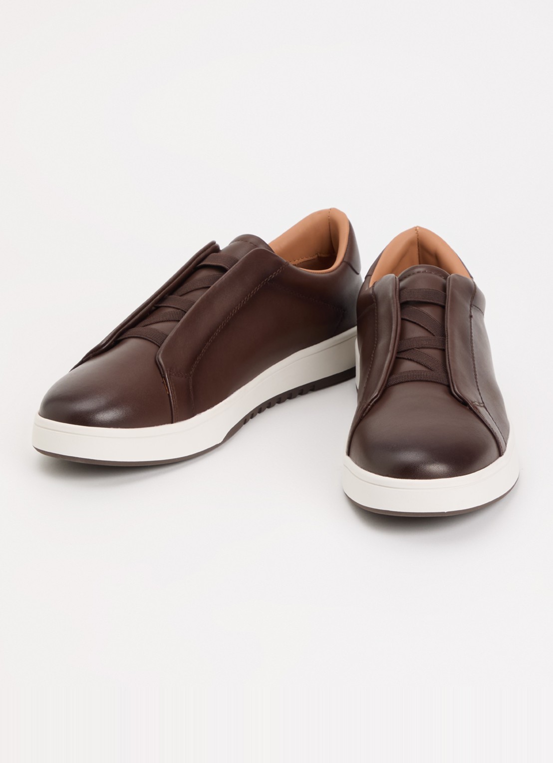 Dune London Troys sneaker van leer - detail 3 bruin