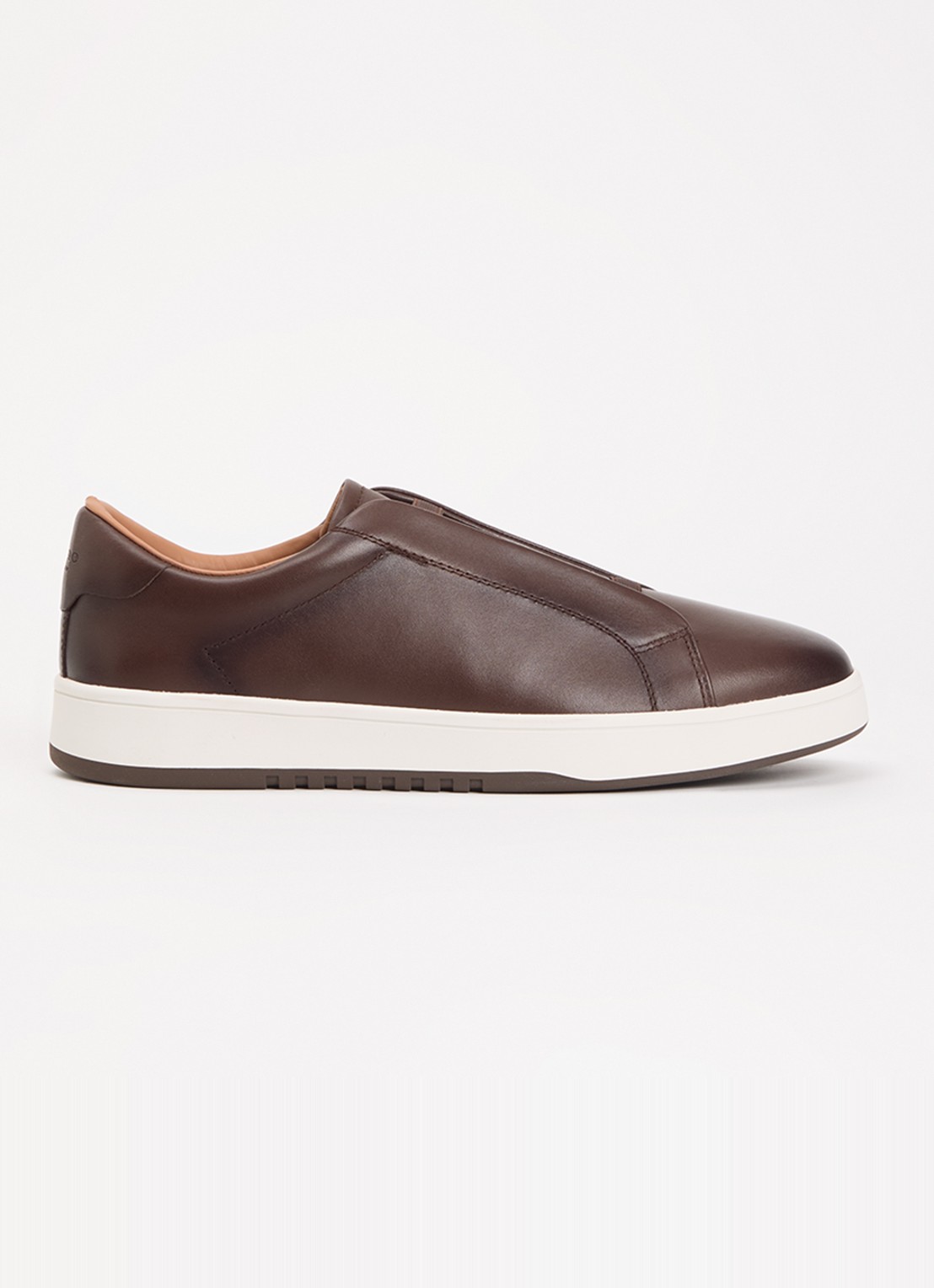 Dune London Troys sneaker van leer - voorkant 2 bruin