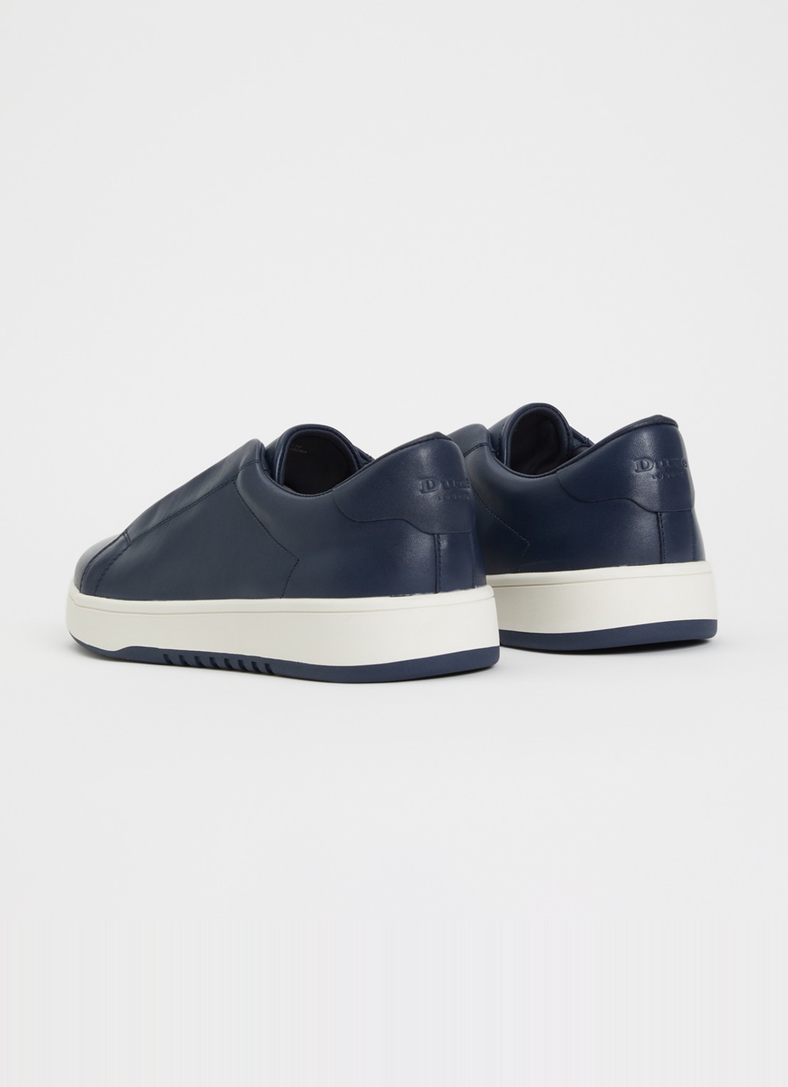 Dune London Troys sneaker van leer - achterkant 5 donkerblauw