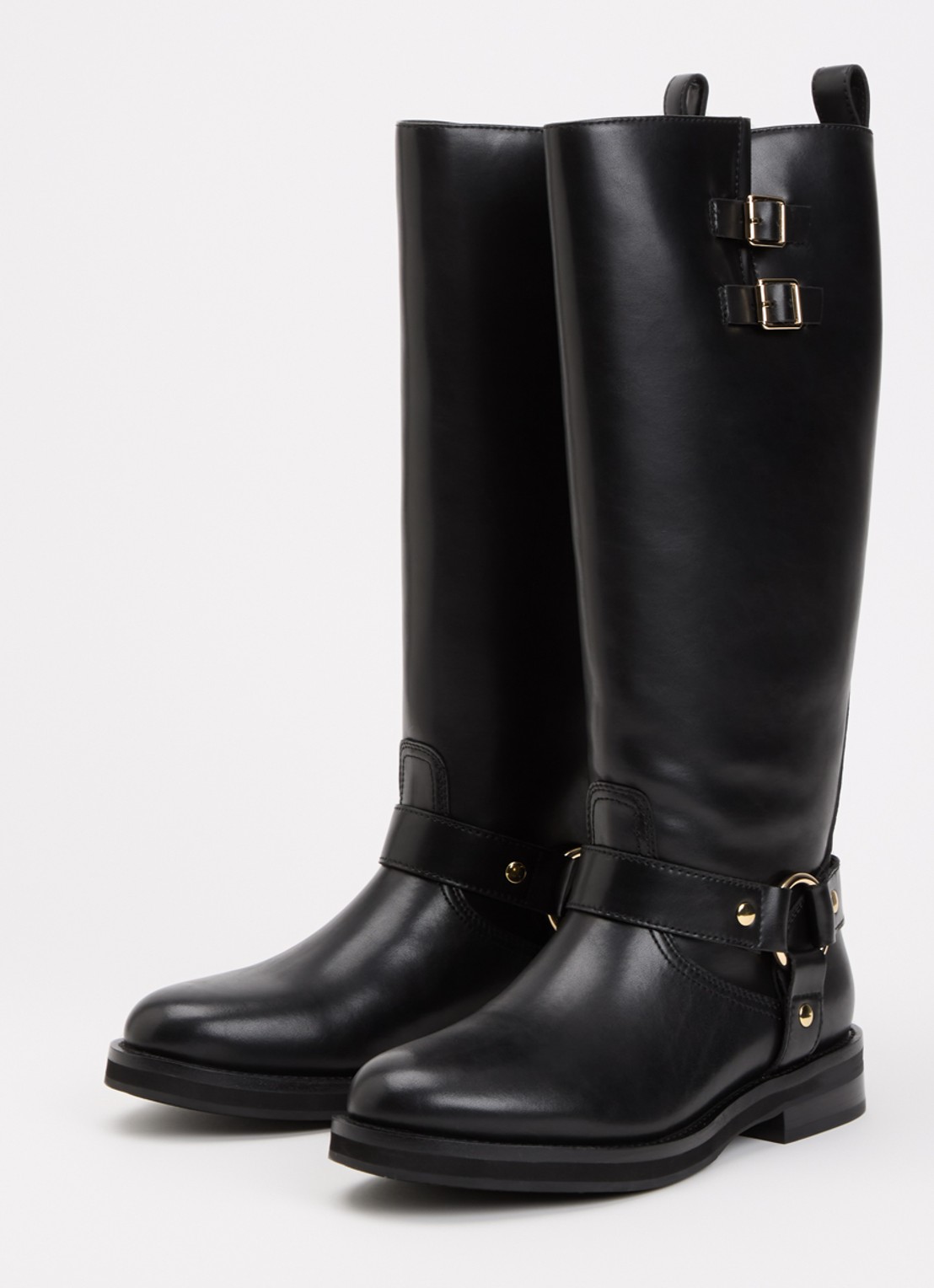 Dune London Truely laars van leer - detail 3 zwart