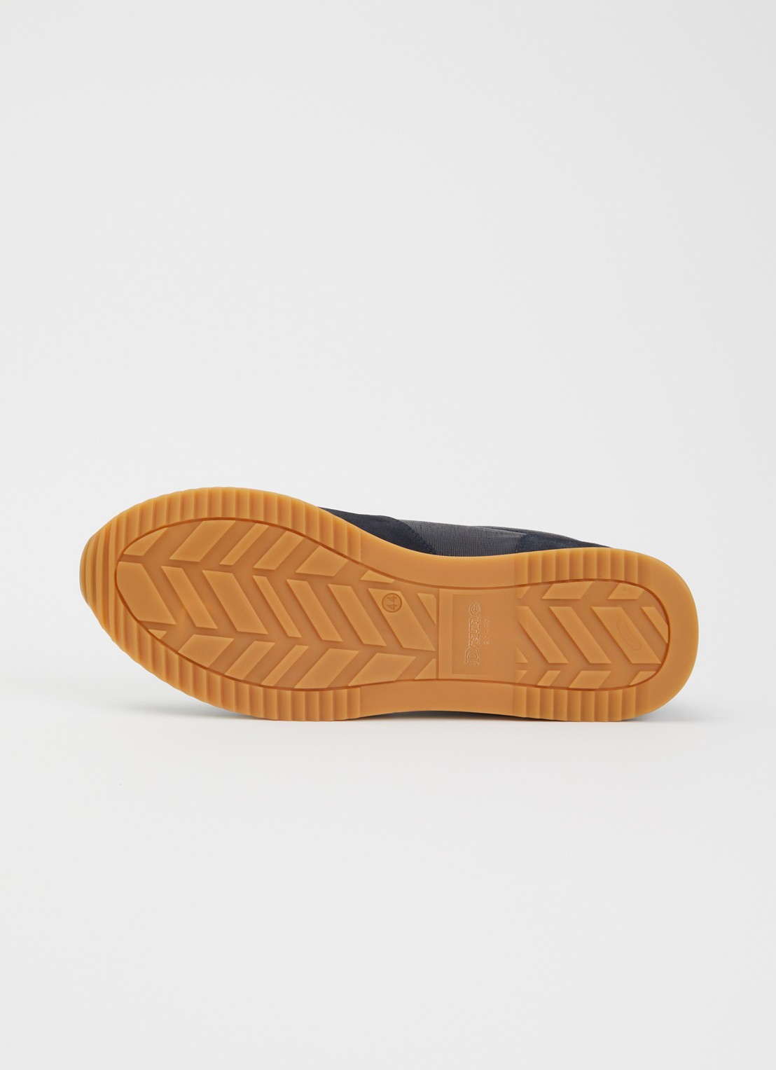 Dune London Trusting sneaker van leer met details van suède  - detail 3 donkerblauw