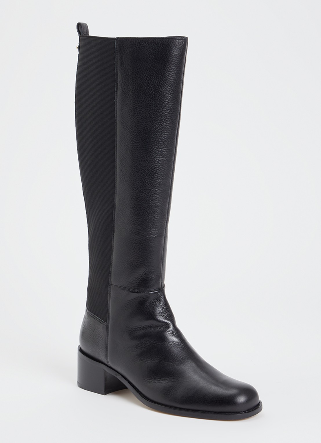 Dune London Turner laars van leer - voorkant 4 zwart