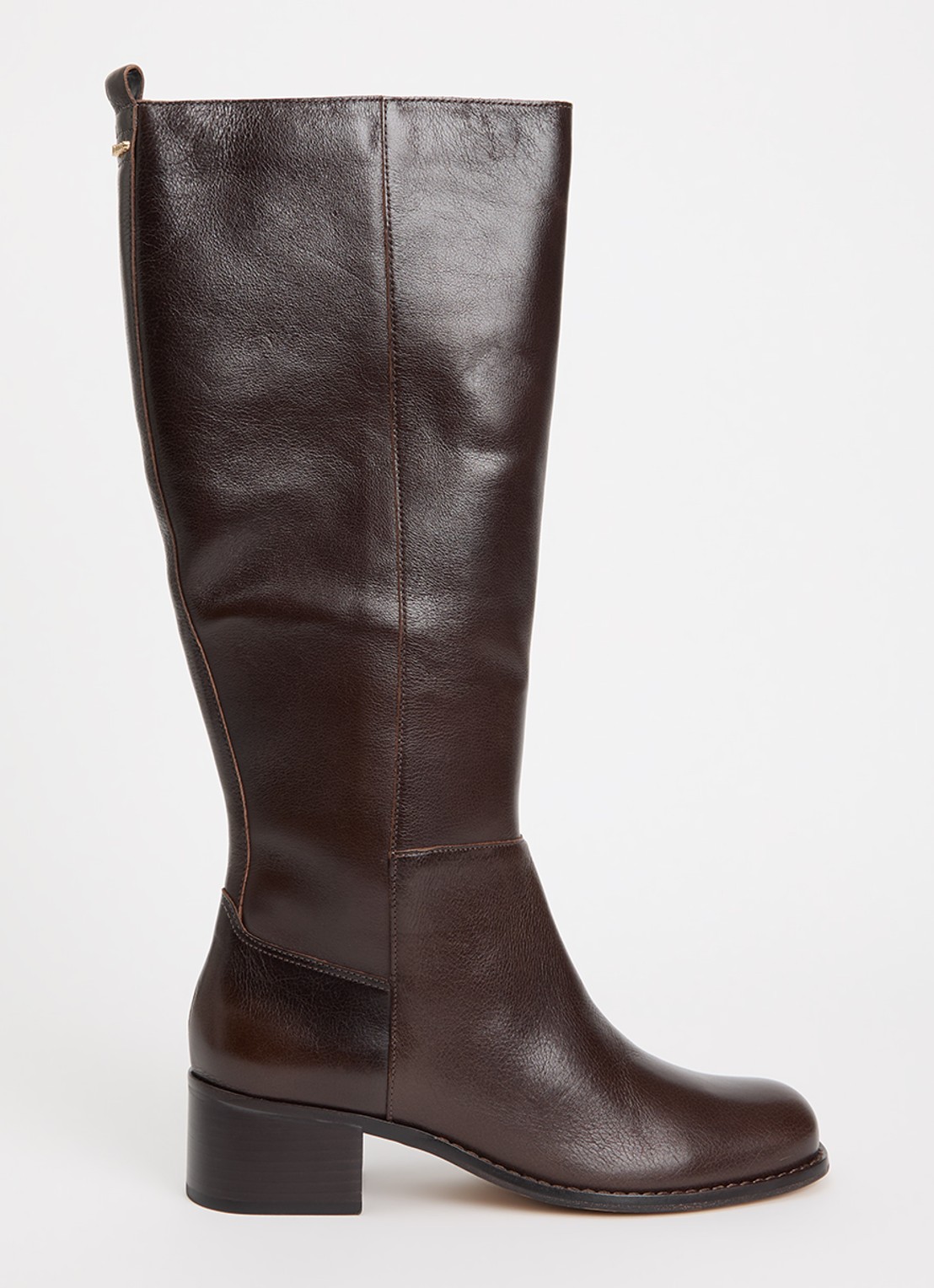 Dune London Turner laars van leer - voorkant 4 donkerbruin