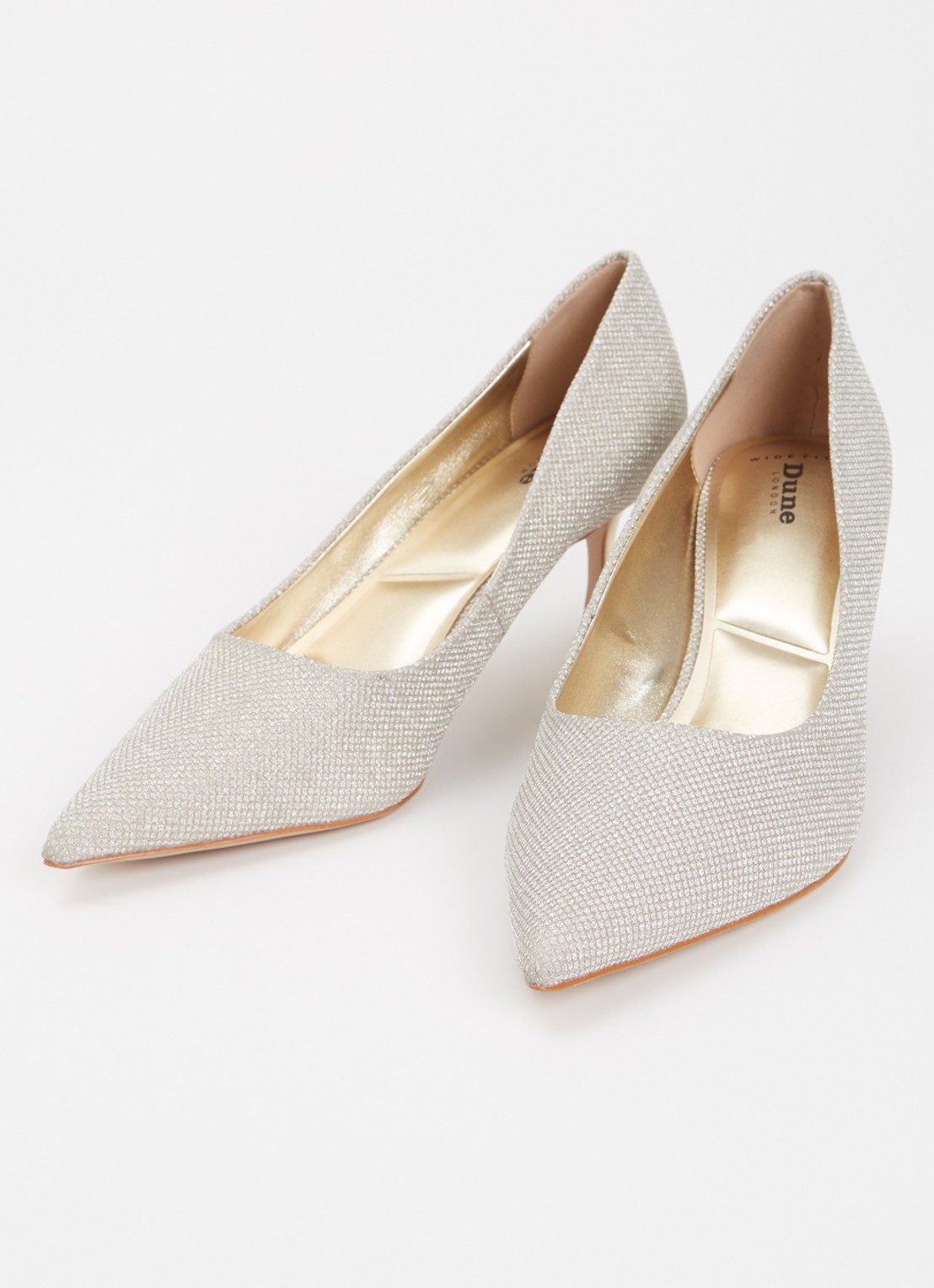 Dune London Wide Fit Achievable pump met glitter - detail 3 goud